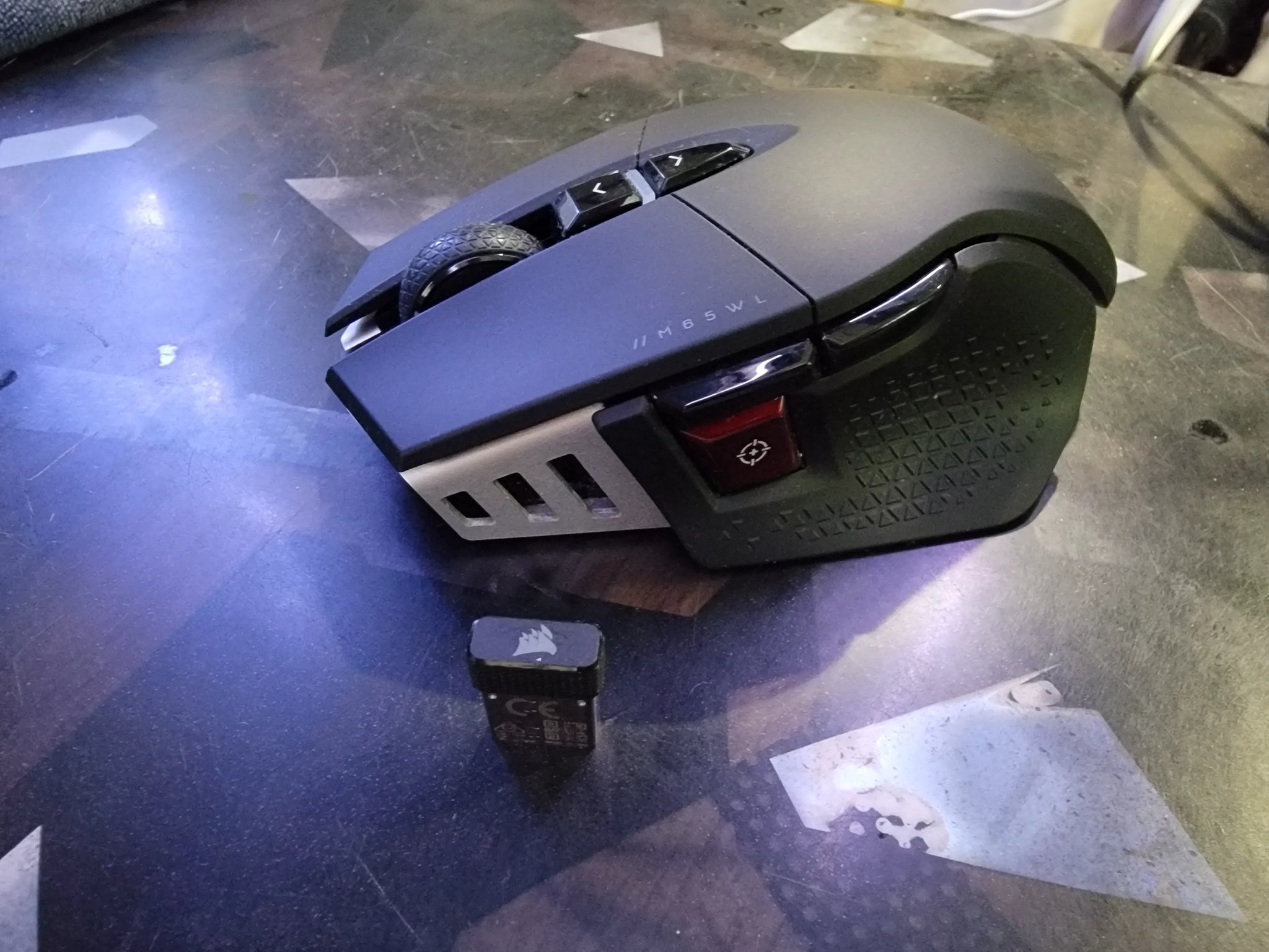 Corsair M65 RGB Ultra Wireless, Tunable FPS Wireless Gaming Mouse, Black