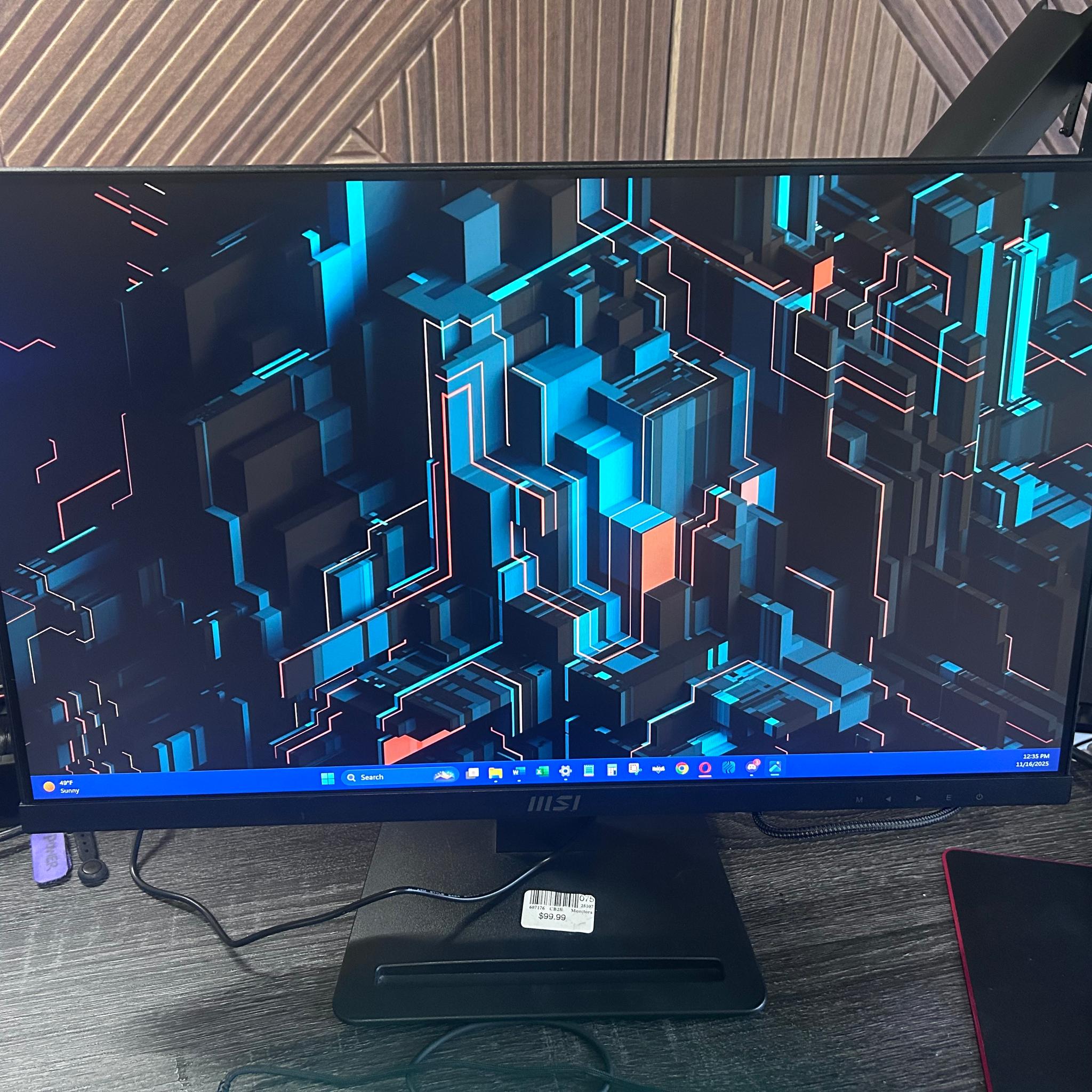 MSI 24” Full HD (1920 x 1080) 100Hz LED Monitor (PRO MP243X)