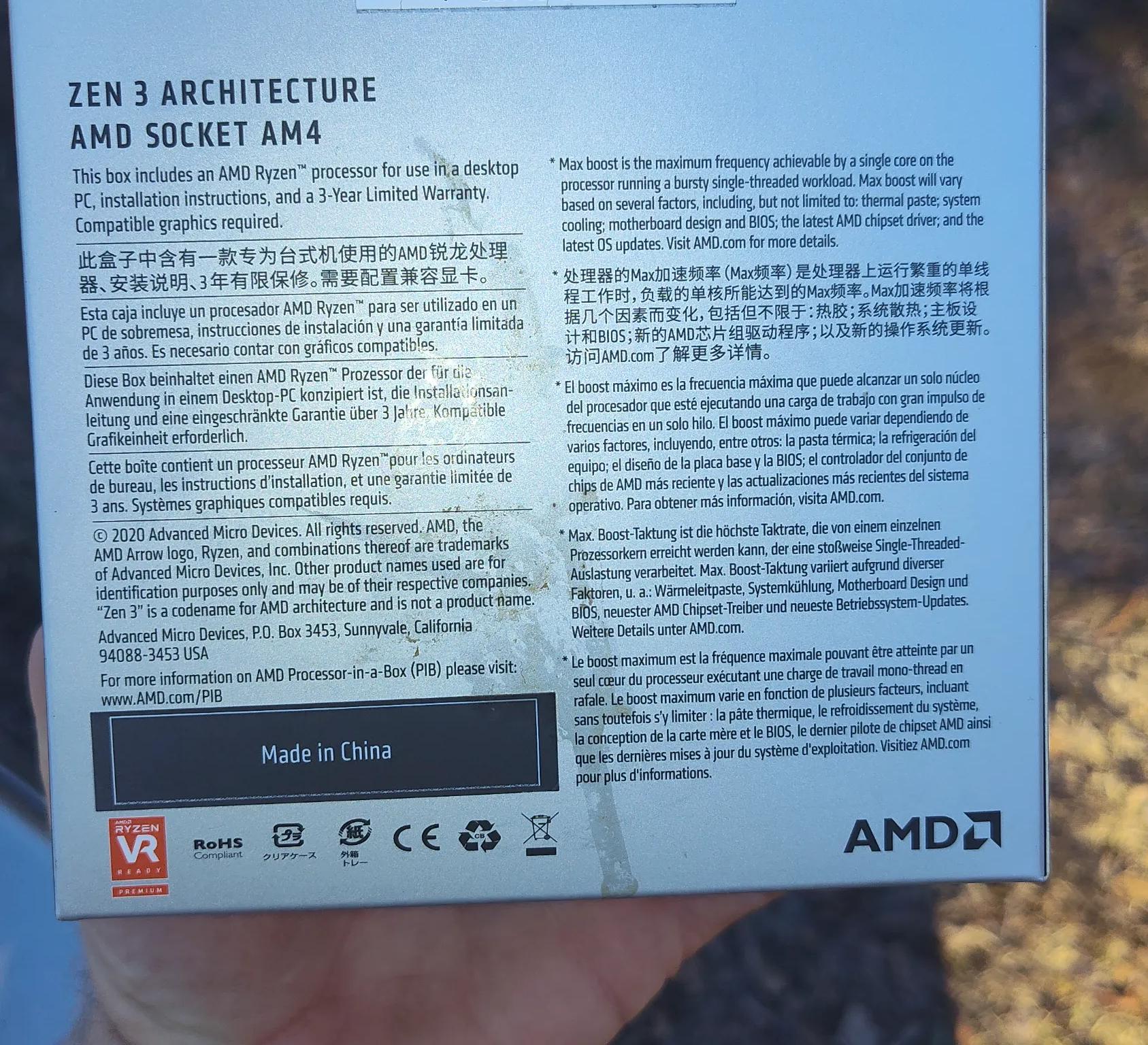 AMD ryzen 9 5950x 16 core 32 thread processor pcie 4.0 4.9GHz max boost 3.4 GHz base
