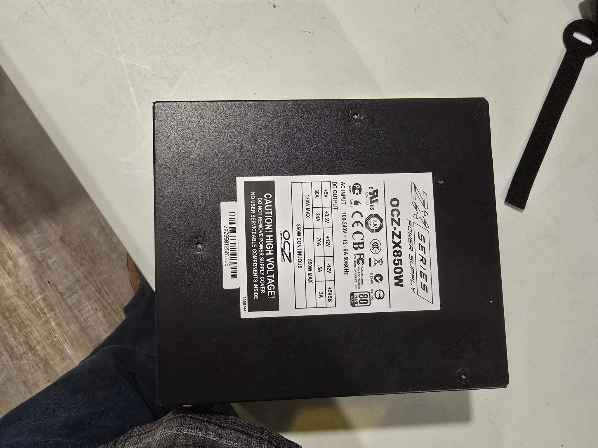 OCZ 80+ gold 850W power supply