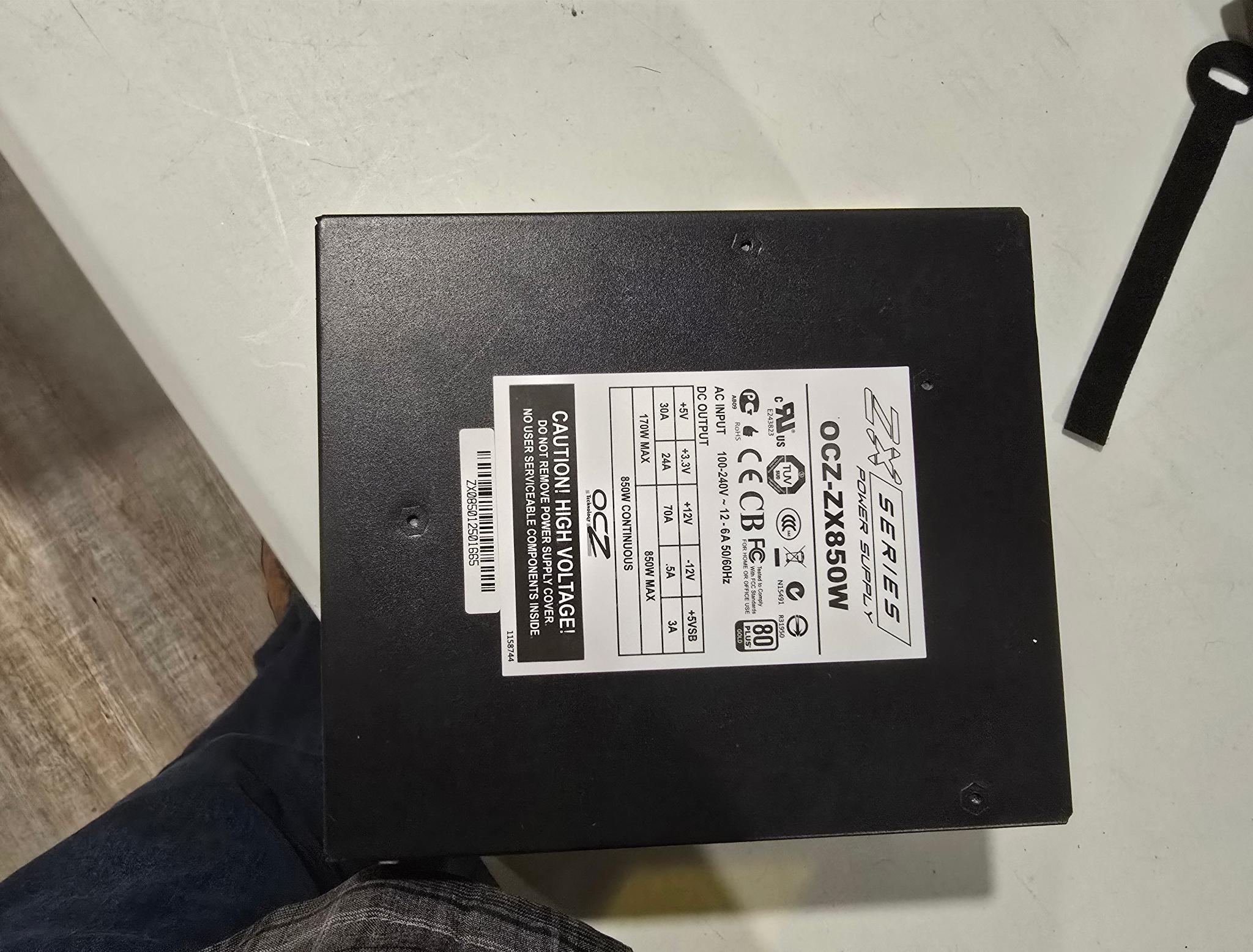 OCZ 80+ gold 850W power supply