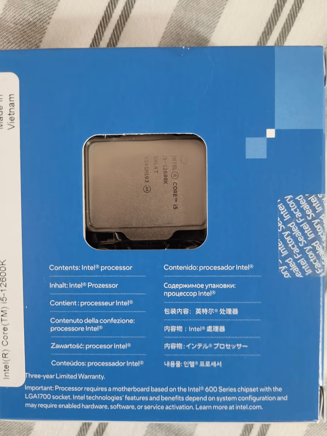 Factory Sealed! Intel i5-12600K 