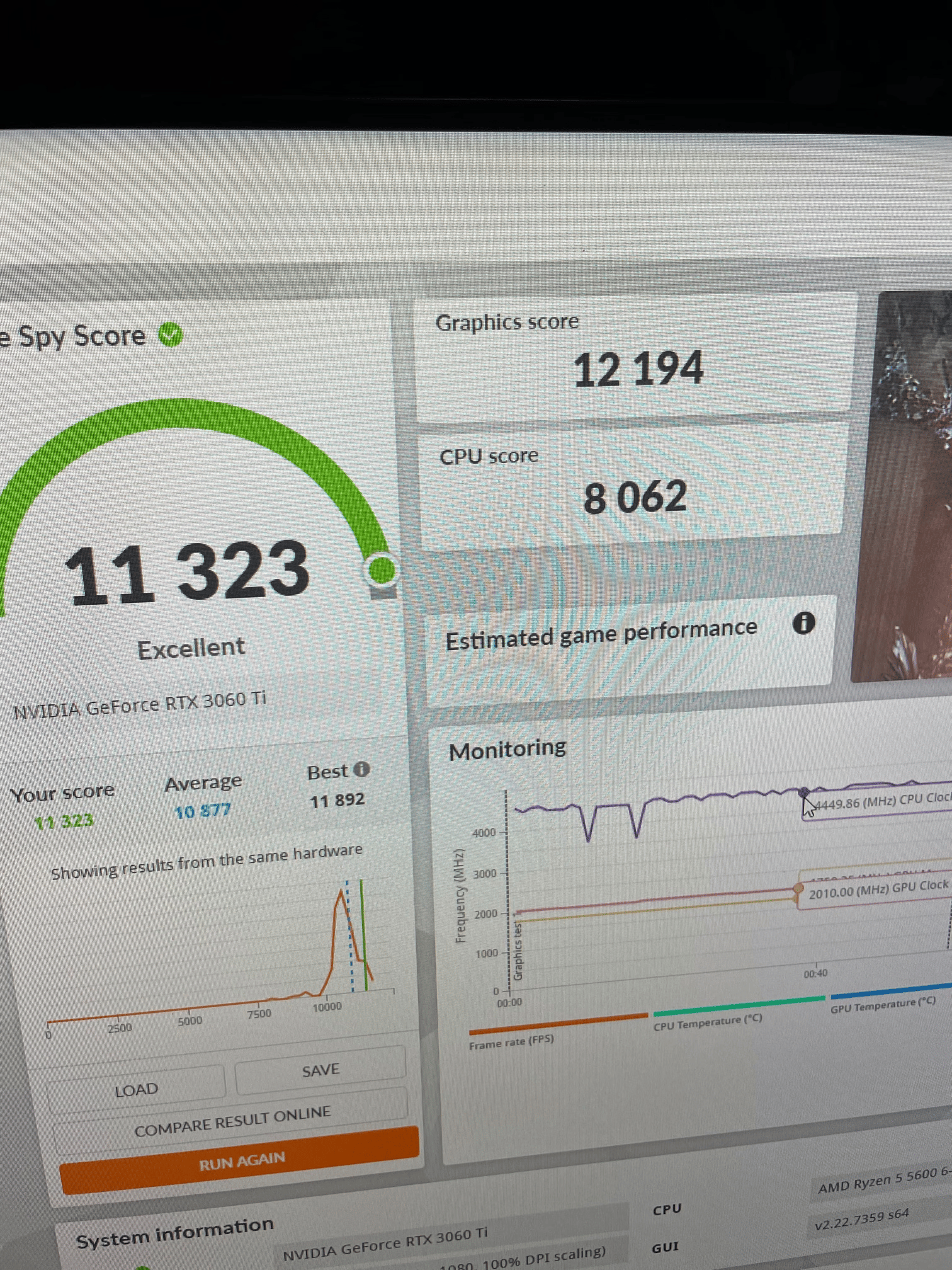 3060Ti FTW3, Ryzen 5600 PC