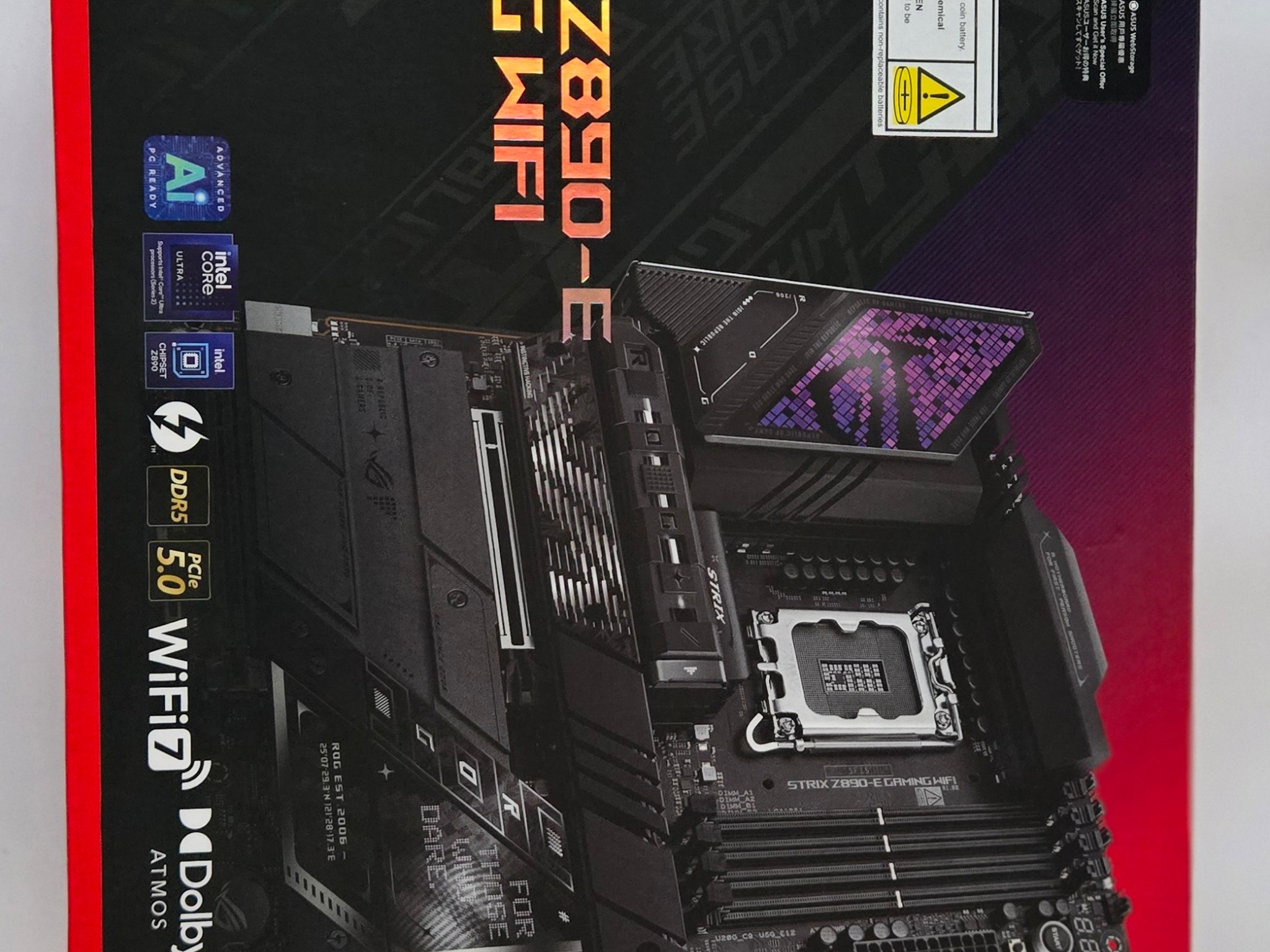 ASUS ROG Strix Z890-E Gaming WiFi LGA1851 ATX DDR5 Motherboard, NEW-SEALED IN BOX