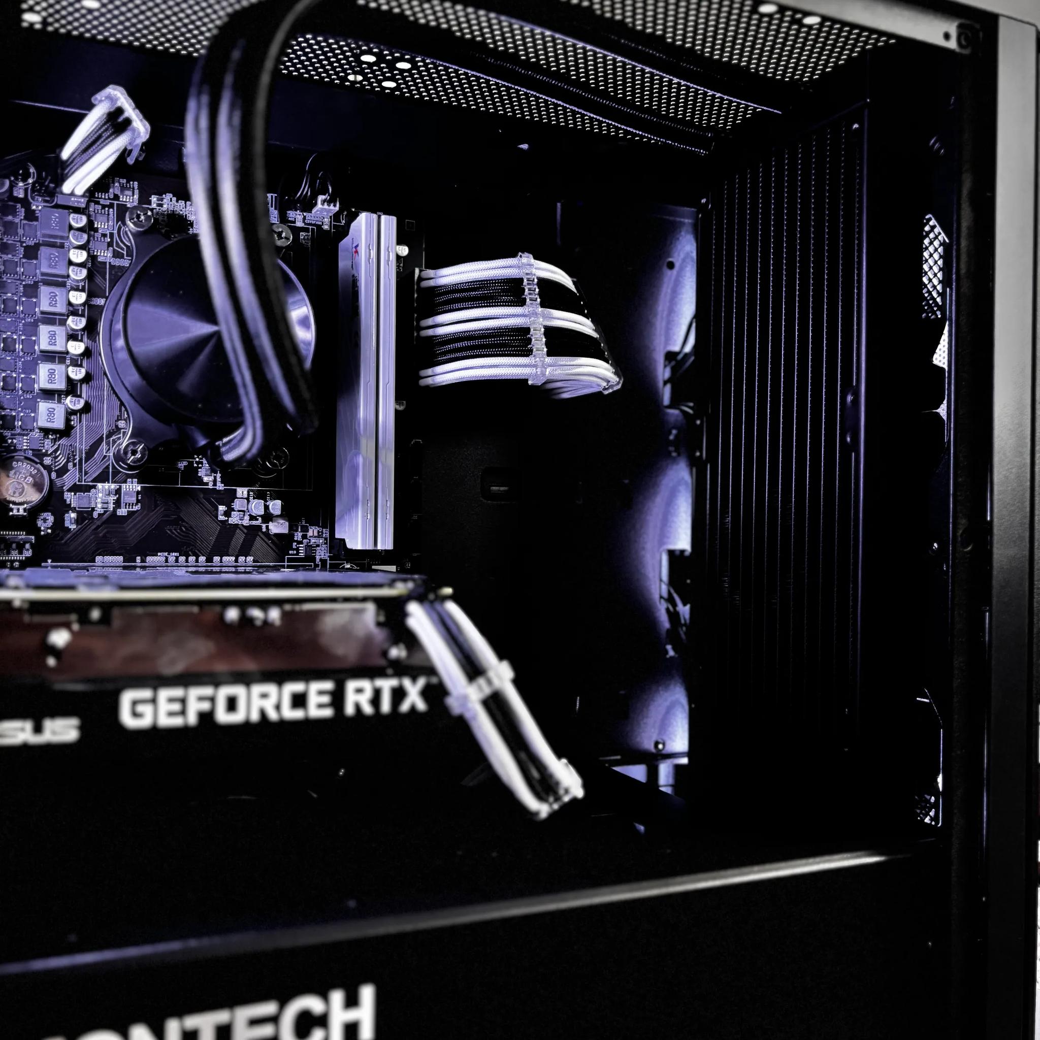 🐼 💧BLACK & WHITE LIQUID COOLED GAMING PC | 5600X + RTX 3060 12GB + 32GB RAM💧🐼
