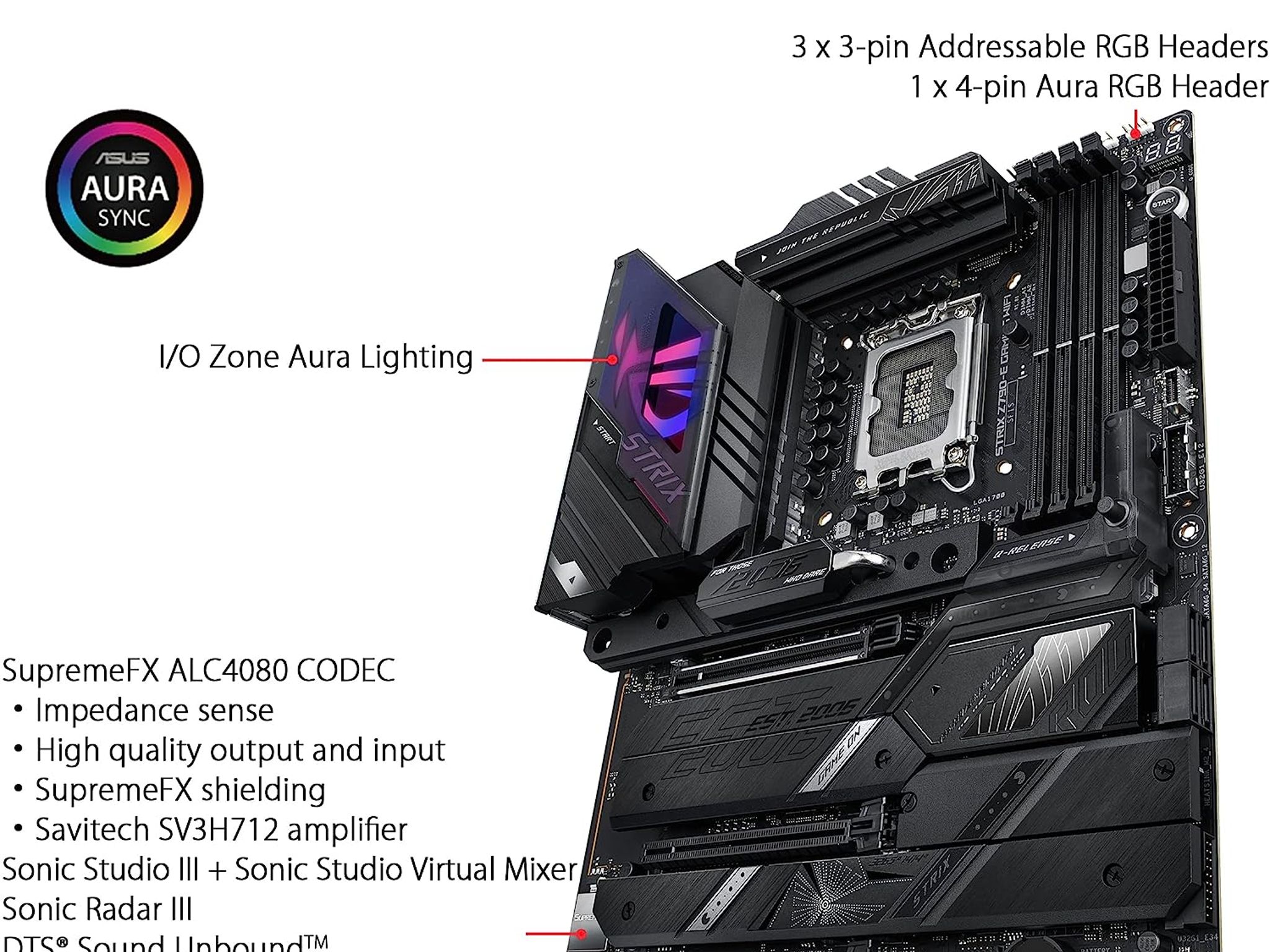 ASUS ROG STRIX Z790-E GAMING WIFI Intel LGA 1700 Z790 ATX Desktop Motherboard A