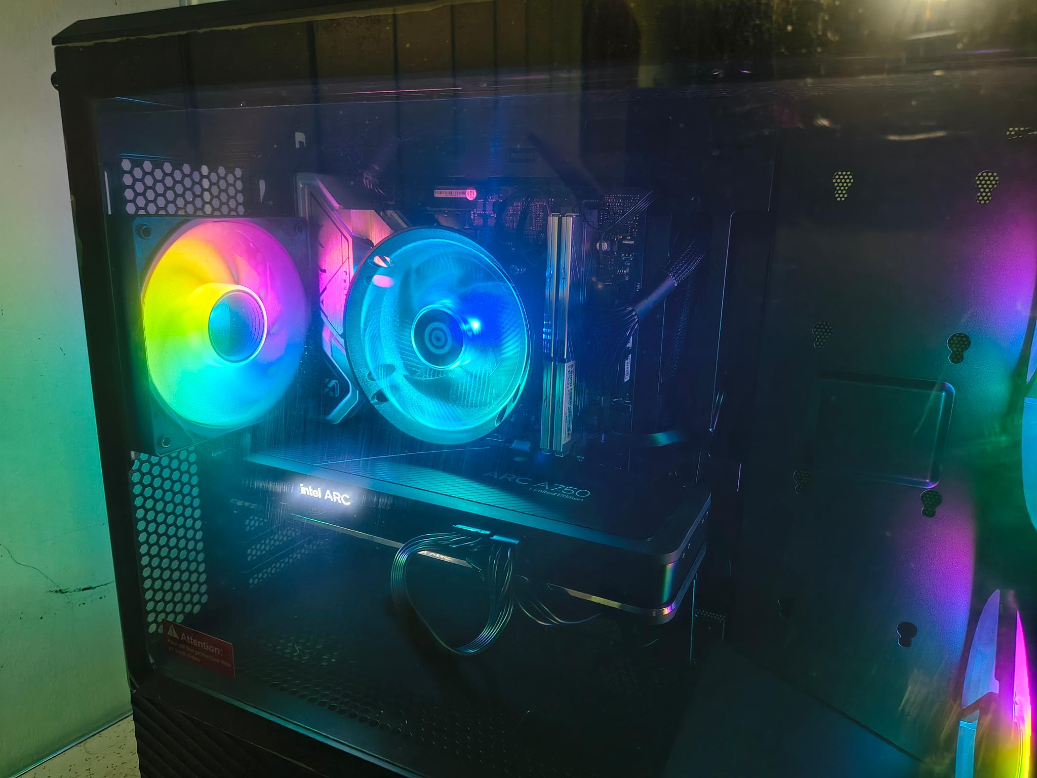 Custom Lian Li Streaming PC - I5-12400, Arc A750 8gb, 64GB DDR4, 1.25TB Storage