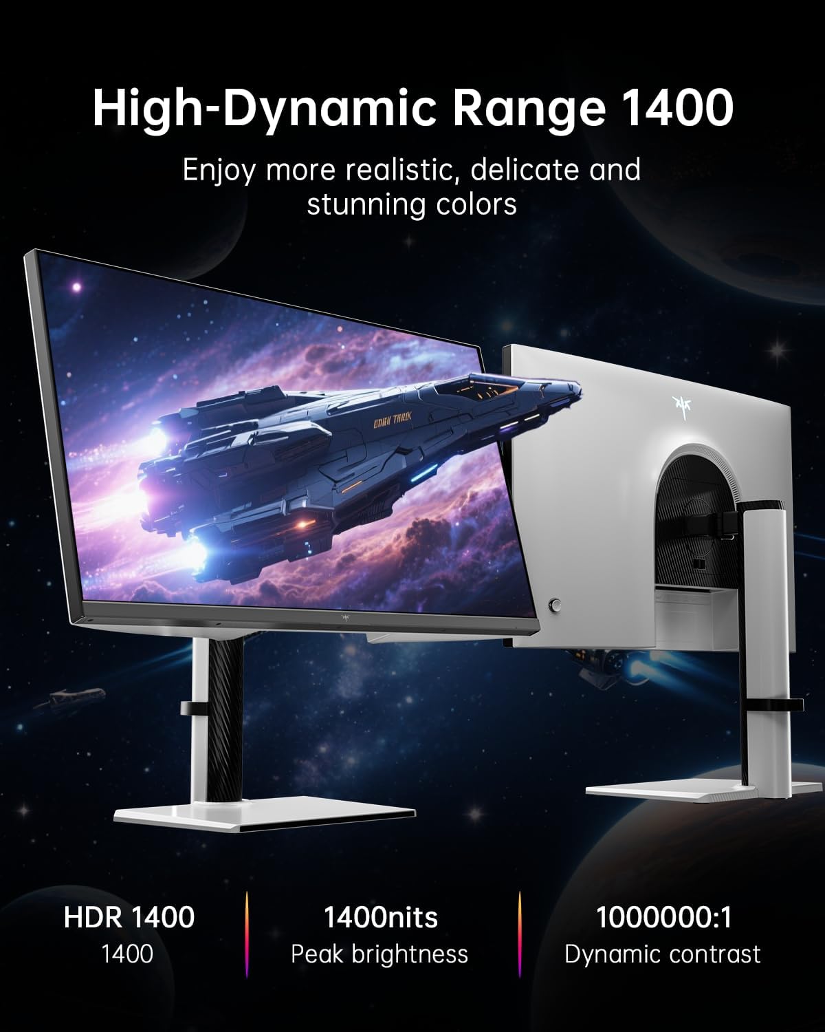 KTC 27" Dual Mode Mini LED Monitor - 4K at 160Hz & 1080P 320Hz Gaming Monitor