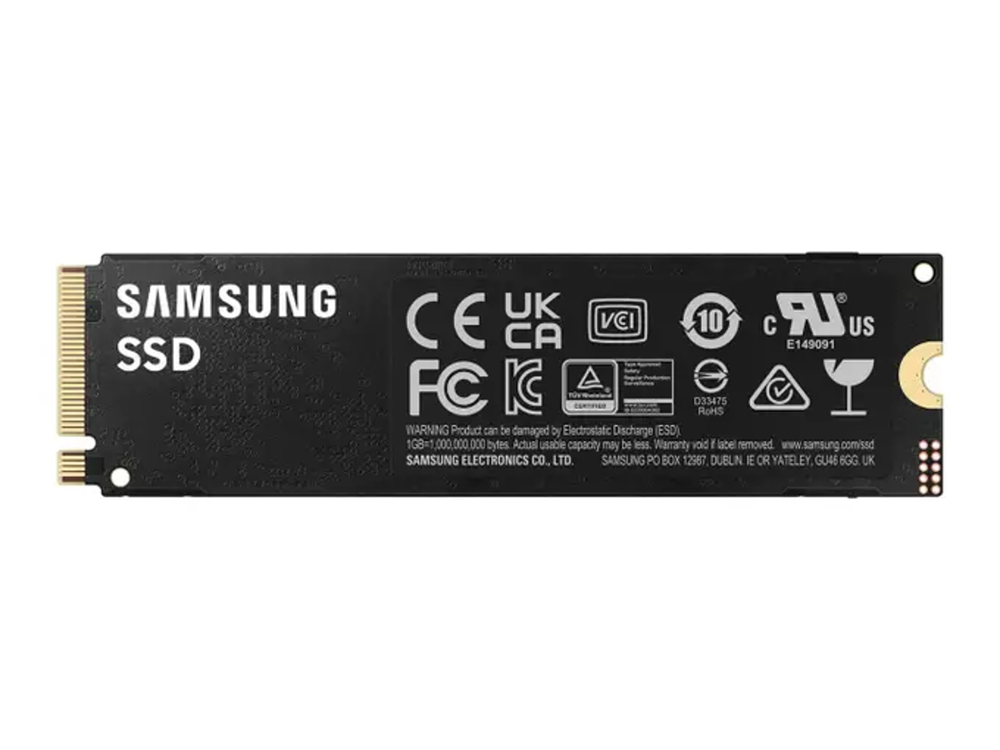Samsung (MZ-V9P1T0BW) 990 Pro SSD M2 NVMe PCIe 4.0 1TB - Black
