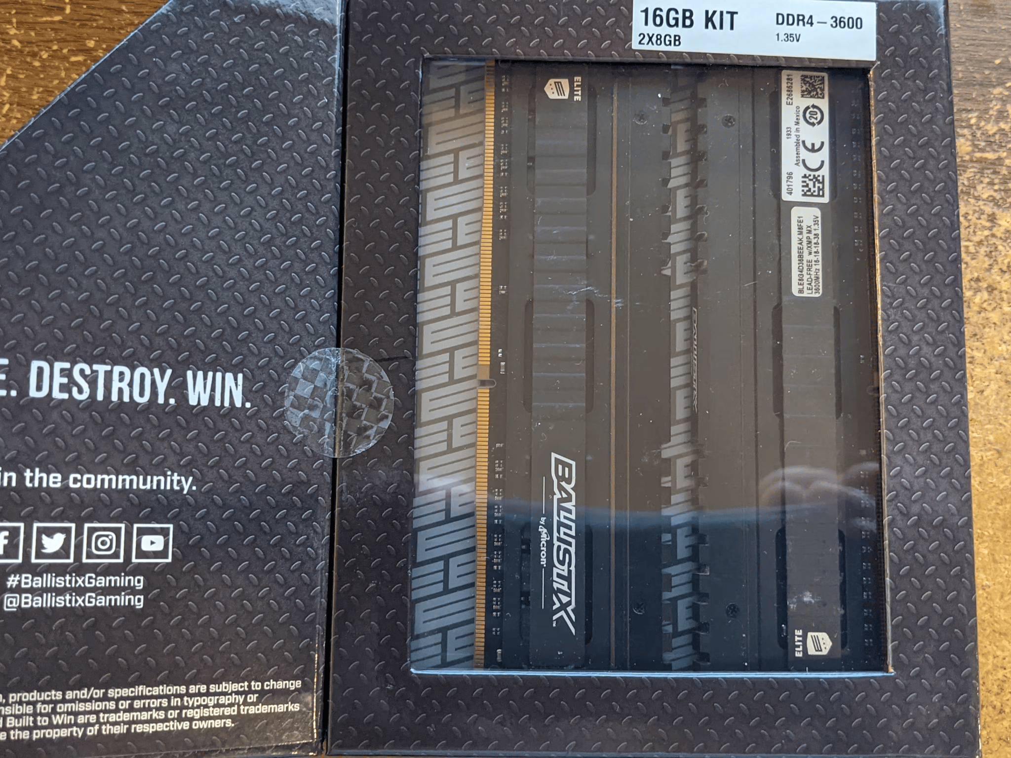 Crucial Ballistix Elite 16GB 2x8GB DDR4 3600