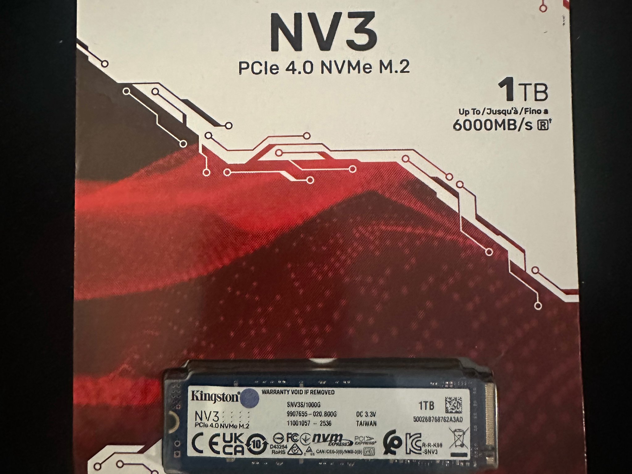 Kingston NV3 1TB M.2 2280 NVMe SSD