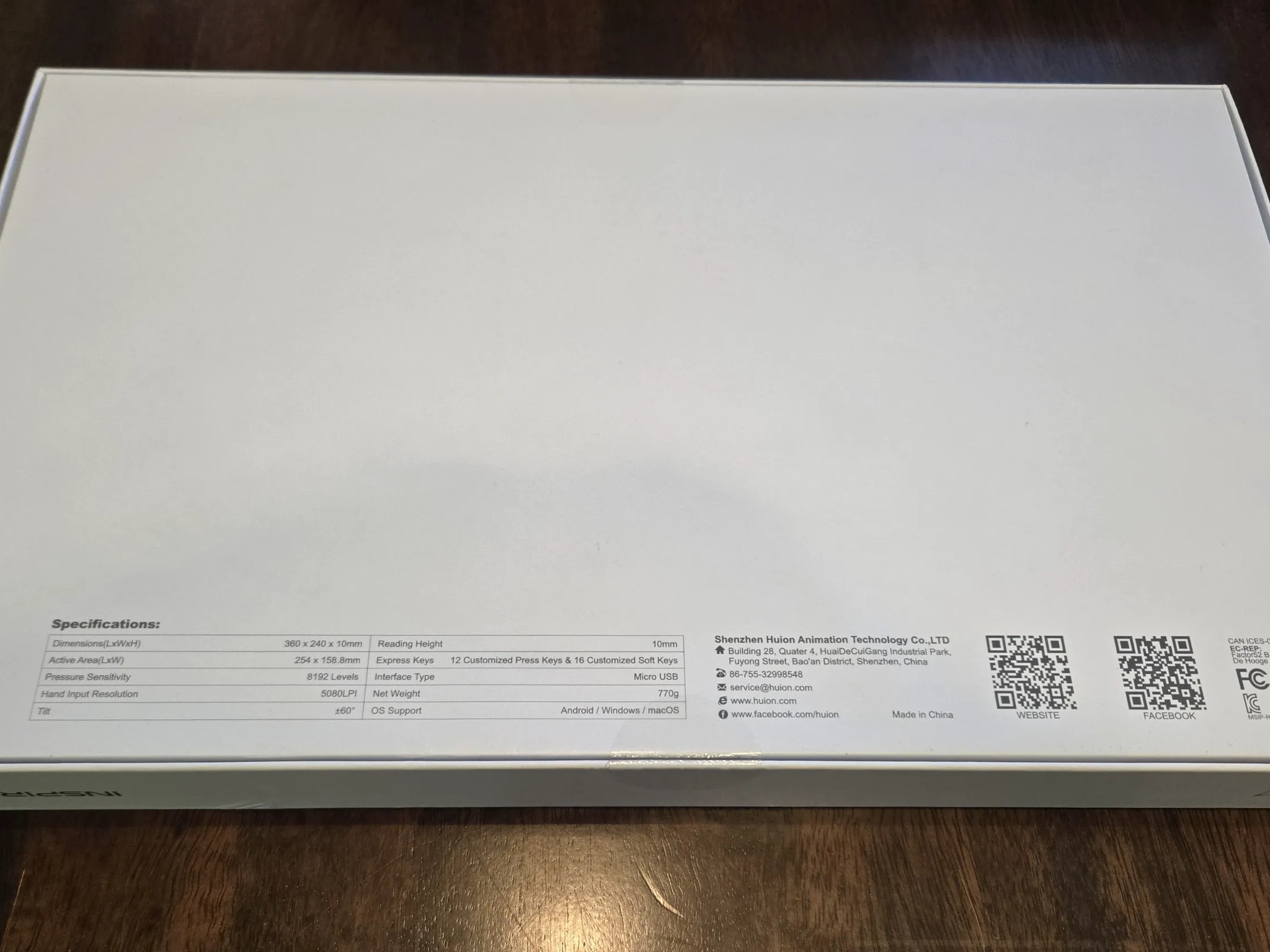 HUION Inspiroy H1060P Graphics Drawing Tablet