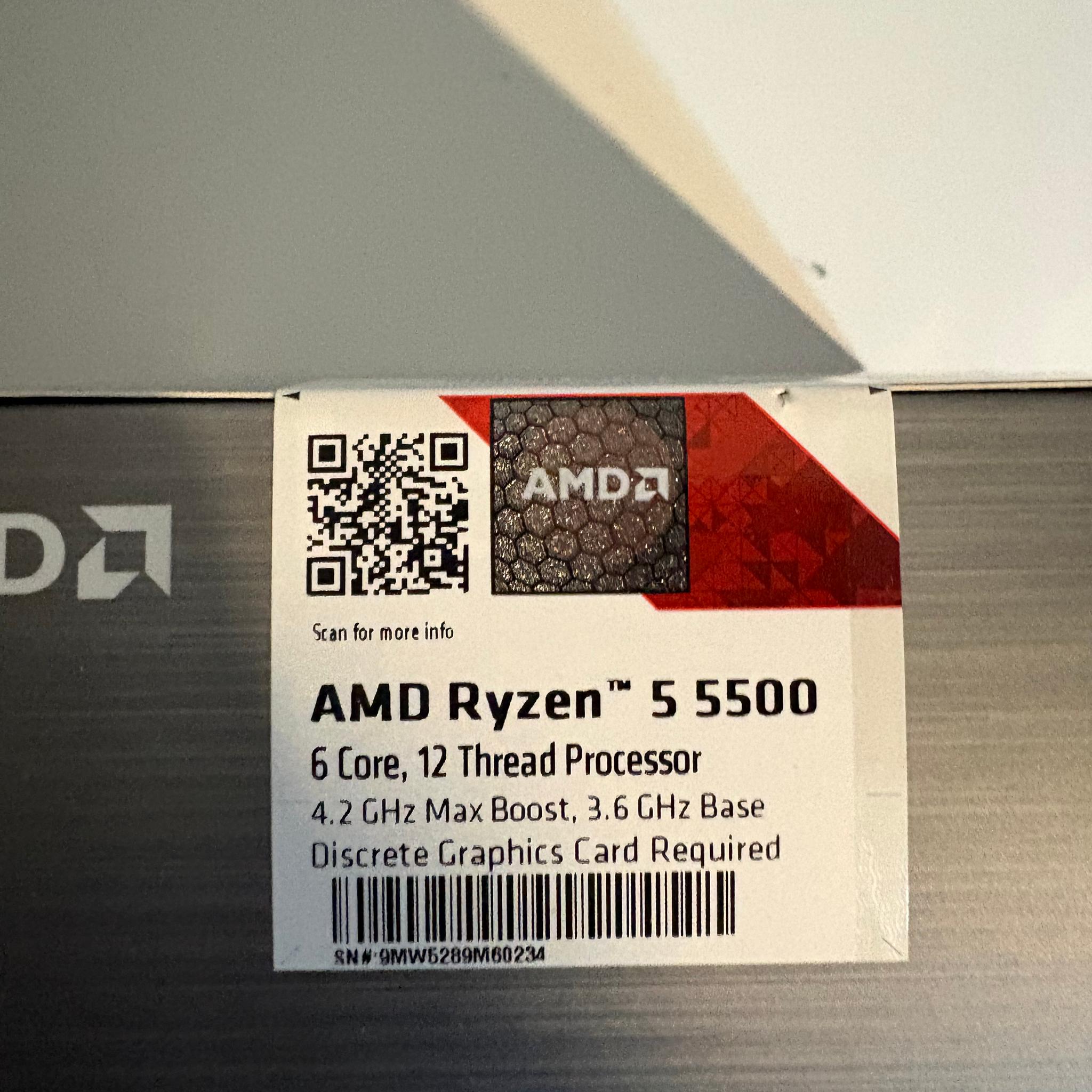 BNIB AMD Ryzen 5 5500