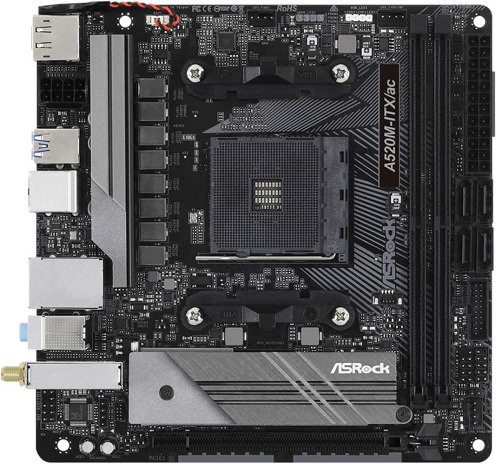 BNIB ASRock A520M-ITX/AC Mini-ITX computer motherboard AMD AM4