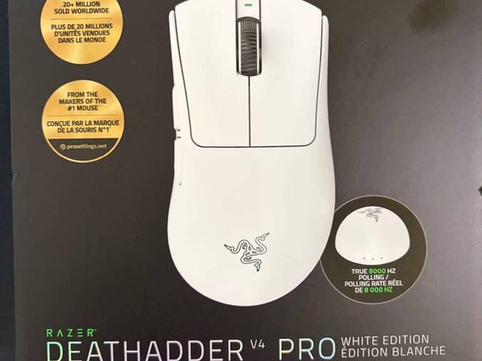 Razer DeathAdder V4 Pro Wireless Gaming Mouse White