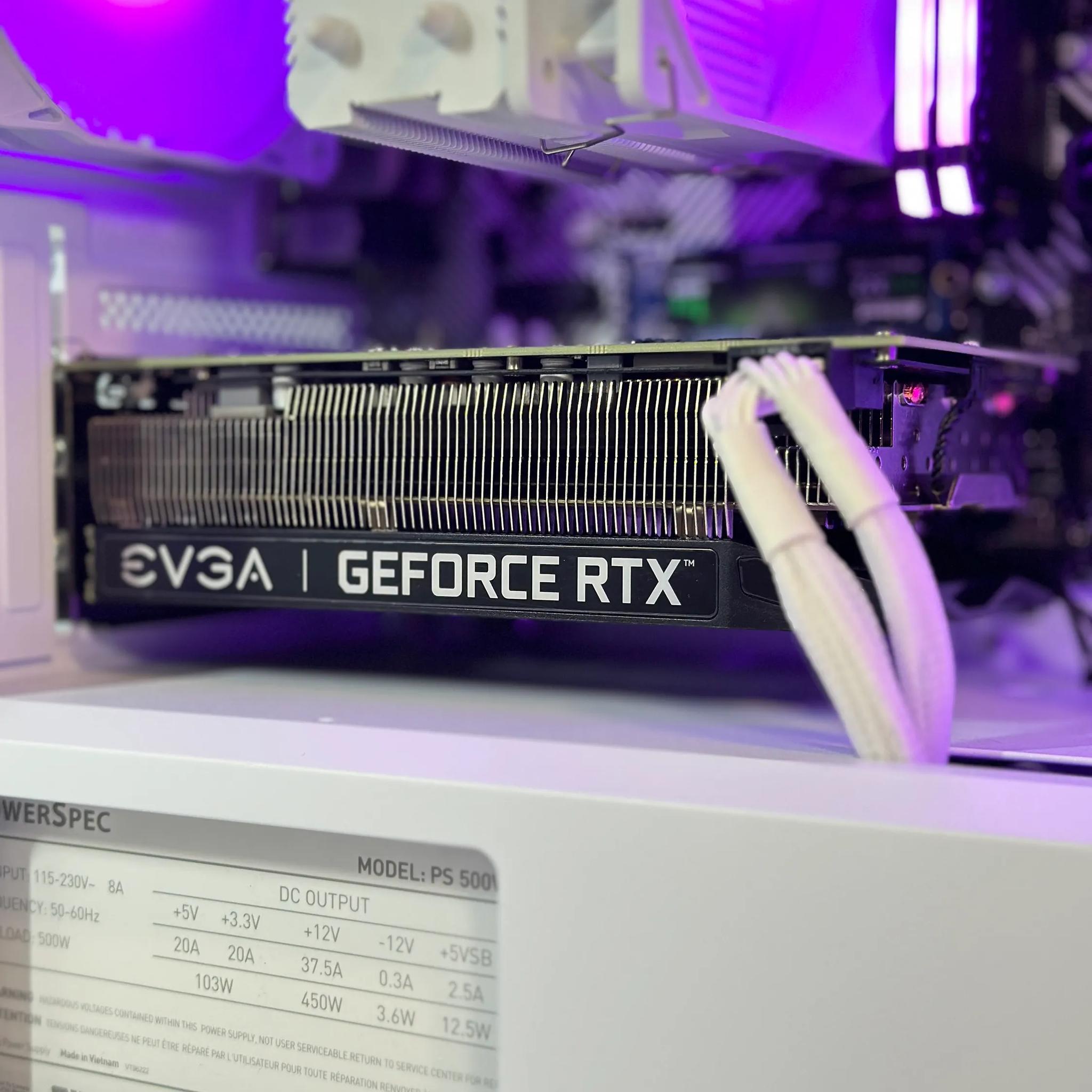 AMD Ryzen 5 5500/ RTX 2060 6GB Custom White RGB Gaming PC Bundle W/Keyboard/Mouse/Headset & Mic
