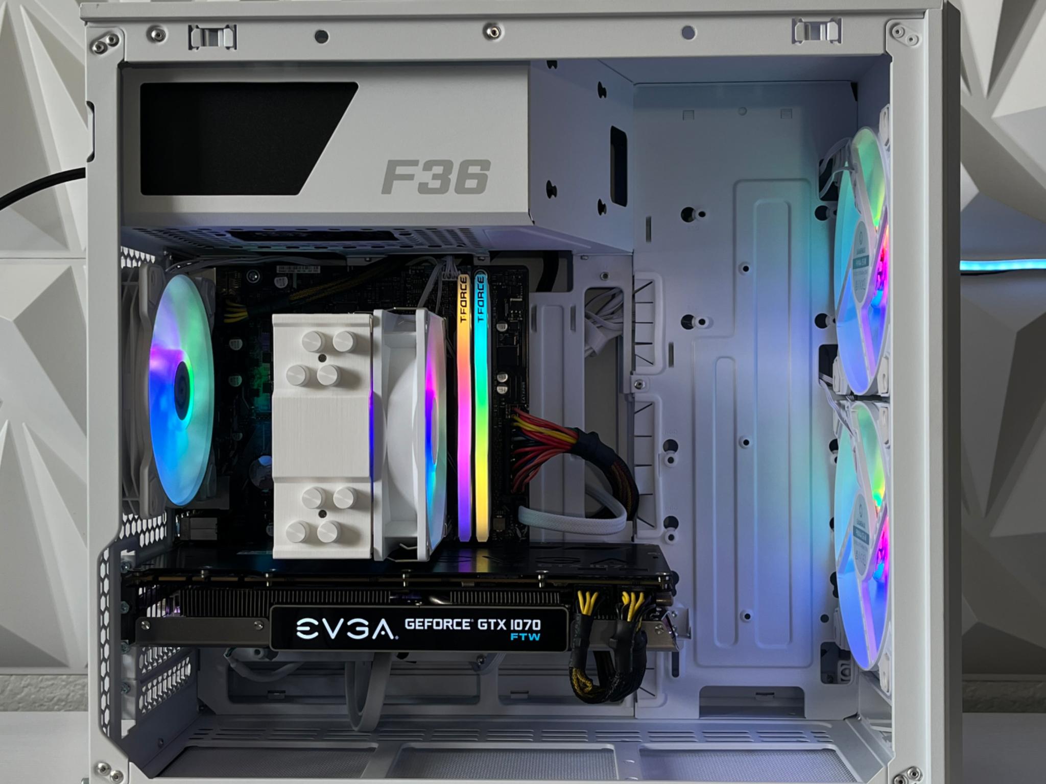GTX 1070 8GB, Ryzen 5 2600X, 16GB RAM | White RGB Gaming Computer/PC