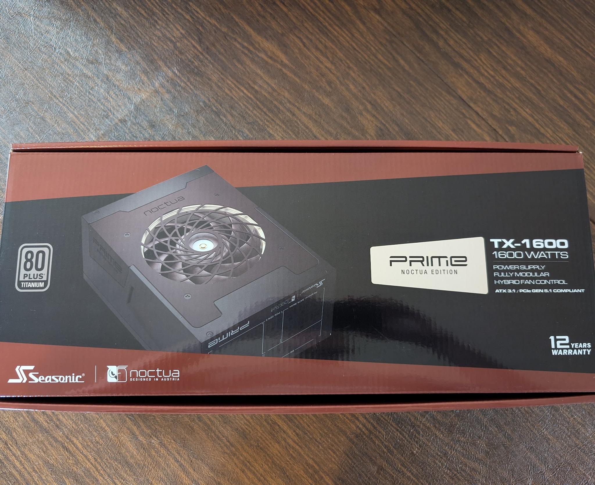Seasonic PRIME TX-1600 Noctua Edition - BNIB - HARD TO FIND