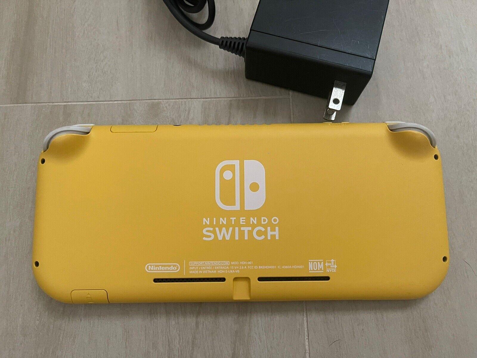 Nintendo Switch Lite Yellow Handheld Console With OEM Power Supply
