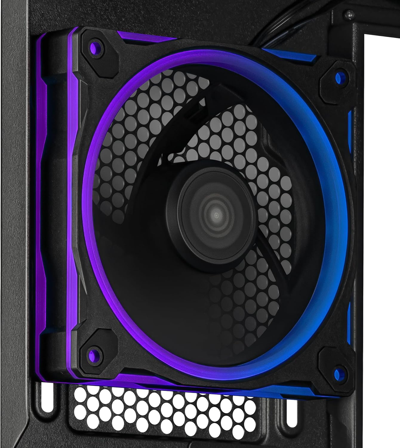 Title: ASUS Prime AP202 ARGB Panoramic mATX Case - Black – Like New