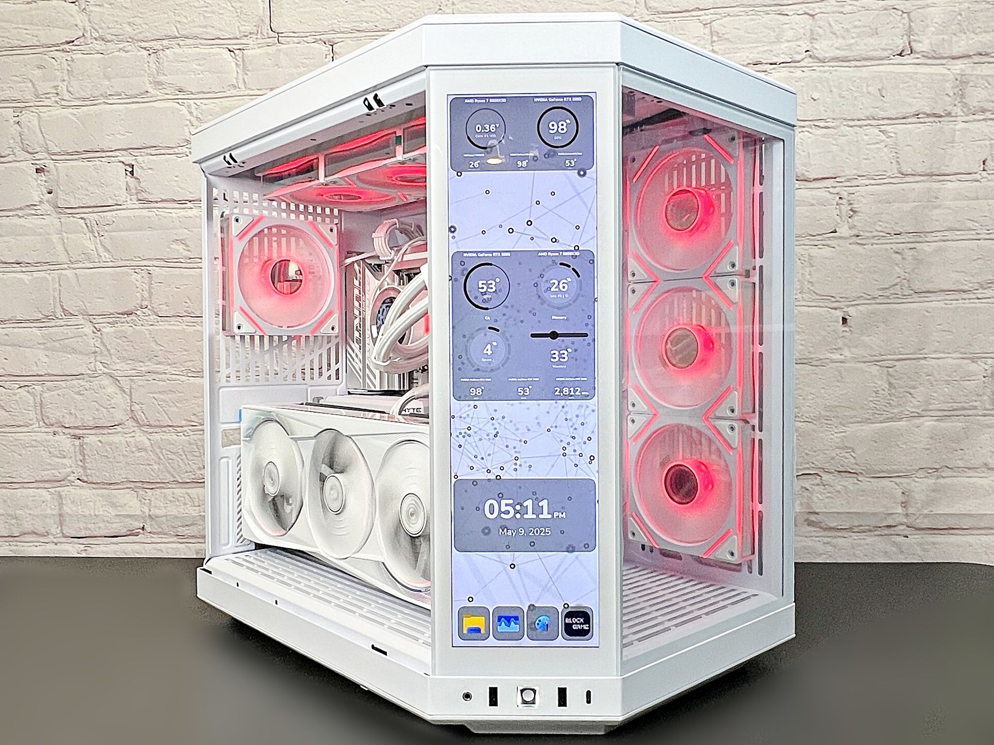 5080 AORUS MASTER ICE 9800X3D 32GB DDR5 2TB M.2 WIFI 7 HYTE Y70 TOUCH INFINITE