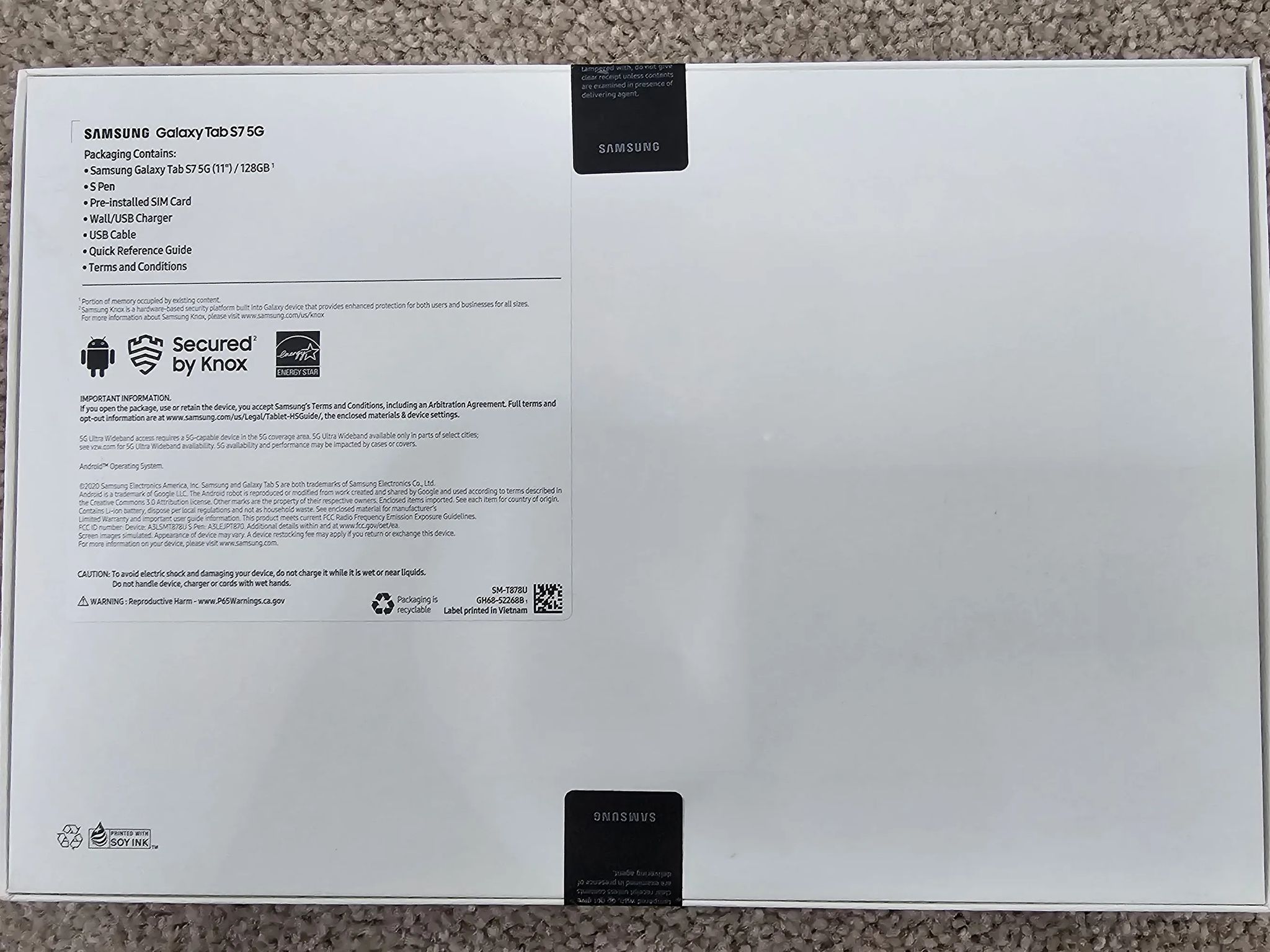 |SEALED| Samsung Galaxy Tab S7 5G 128GB Mystic Black + BONUS