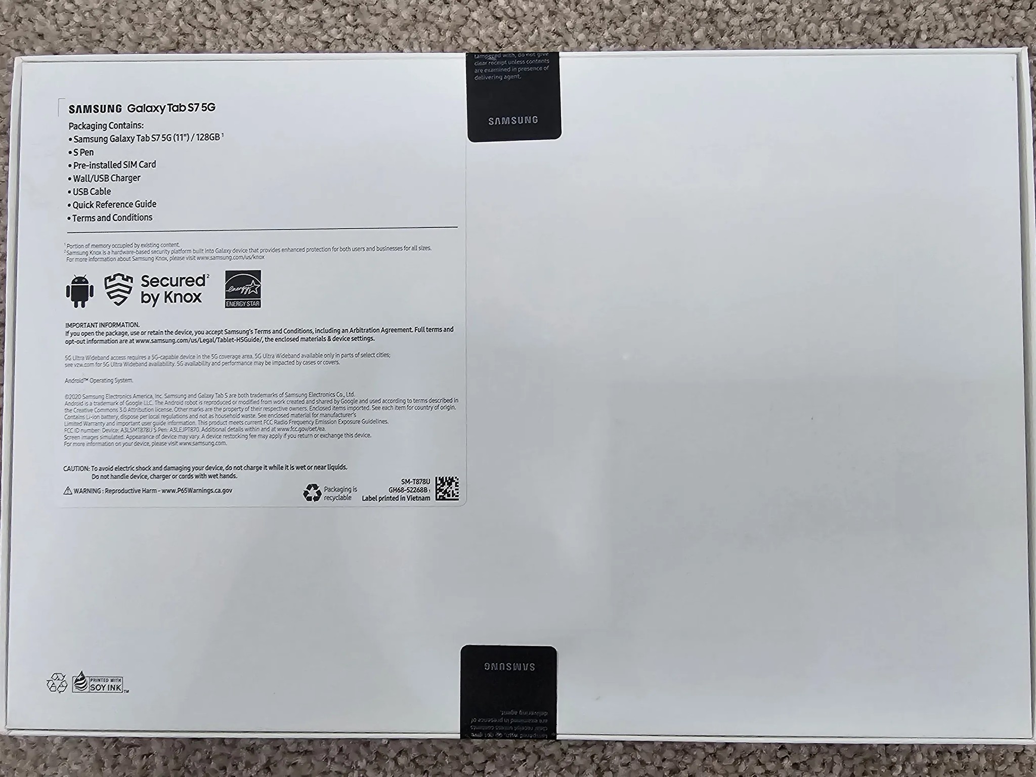 |SEALED| Samsung Galaxy Tab S7 5G 128GB Mystic Black + BONUS