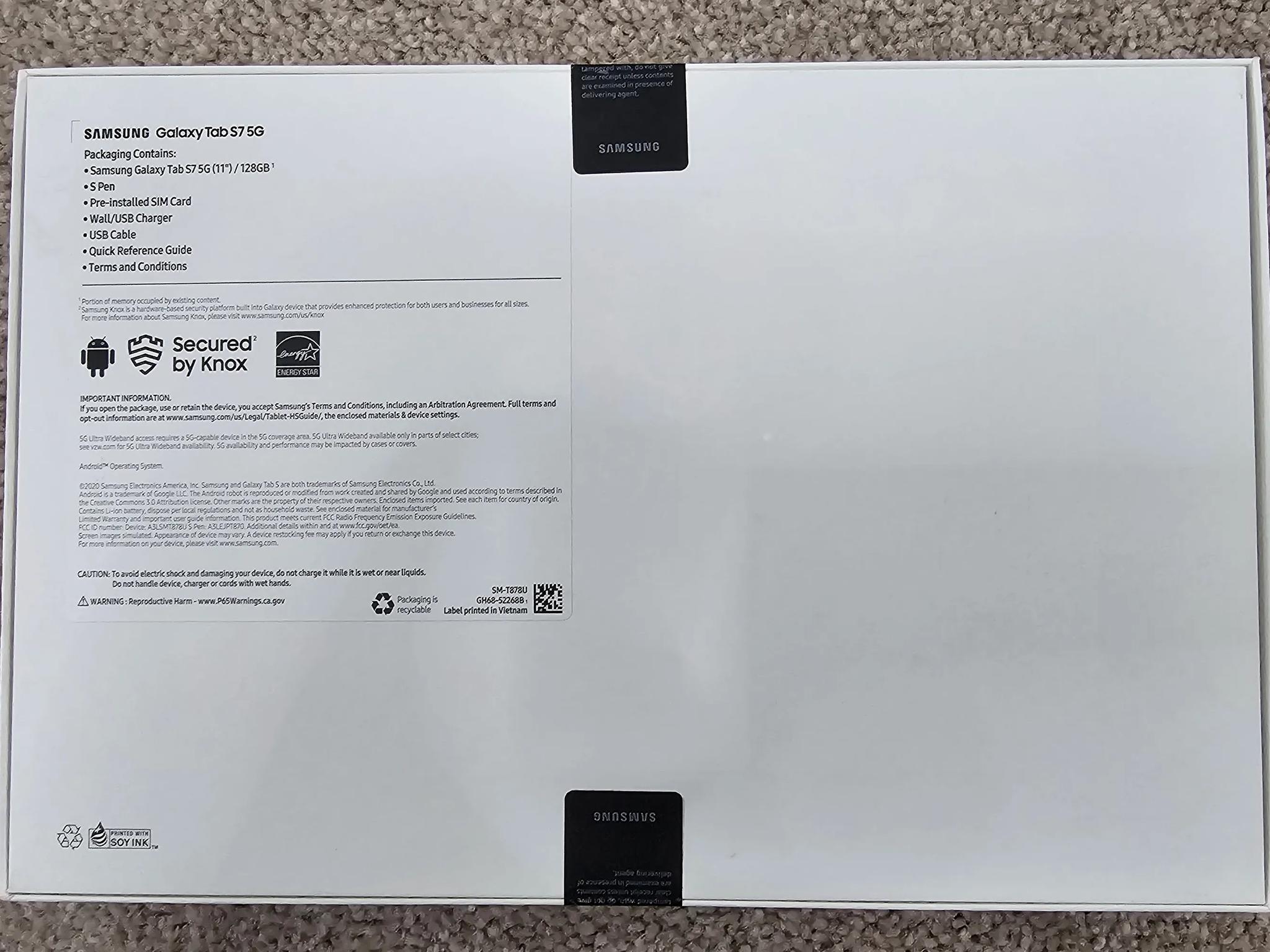 |SEALED| Samsung Galaxy Tab S7 5G 128GB Mystic Black + BONUS