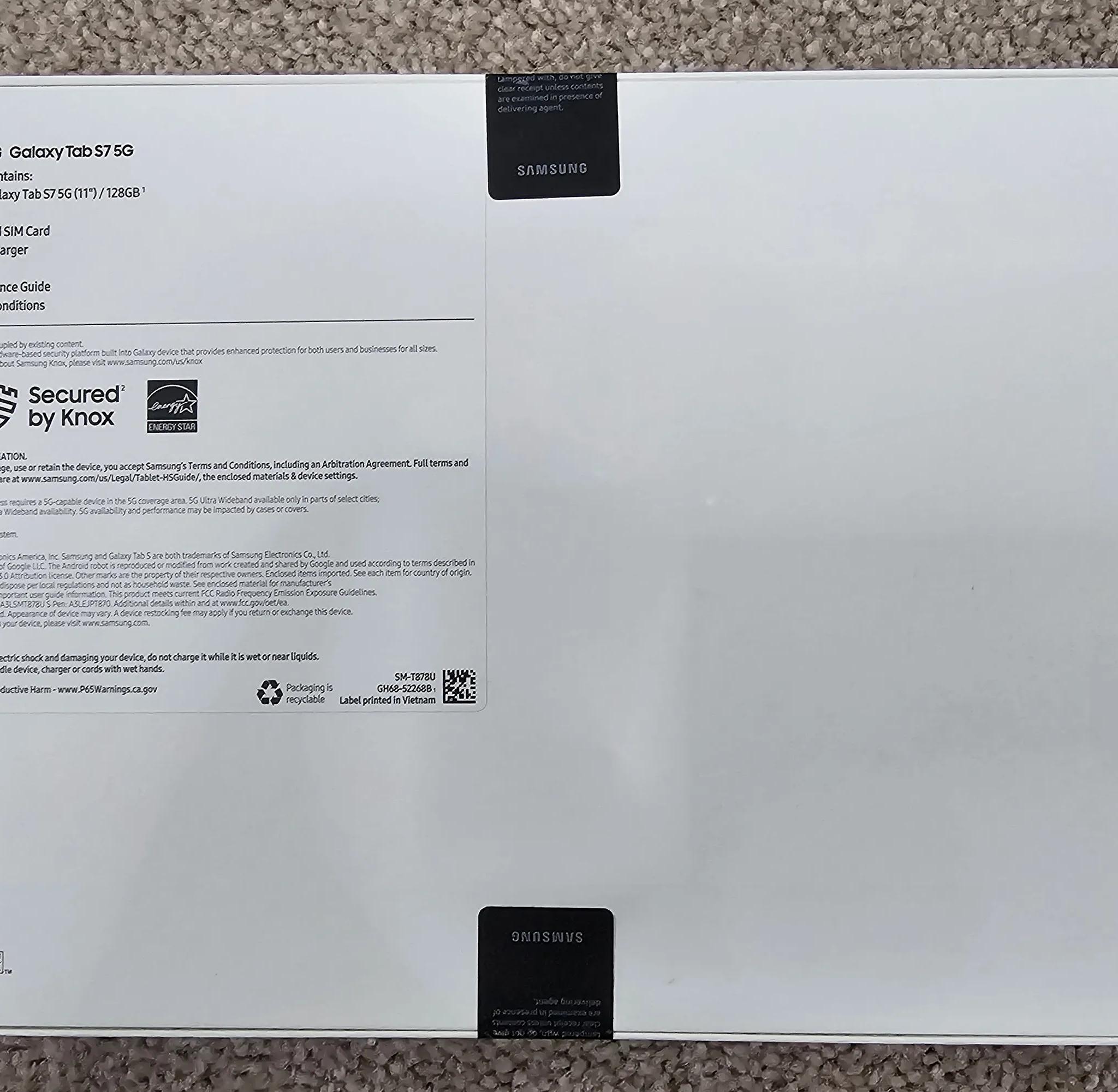 |SEALED| Samsung Galaxy Tab S7 5G 128GB Mystic Black + BONUS