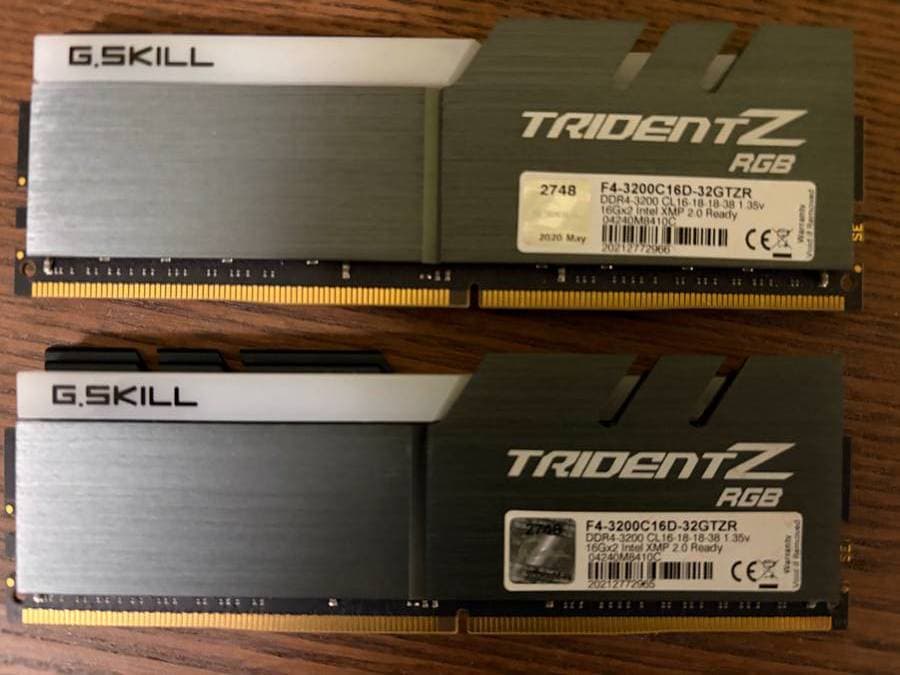 G.SKILL Trident Z RGB Series DDR4 RAM 32GB (2x16GB) Intel AMD Desktop Memory RAM