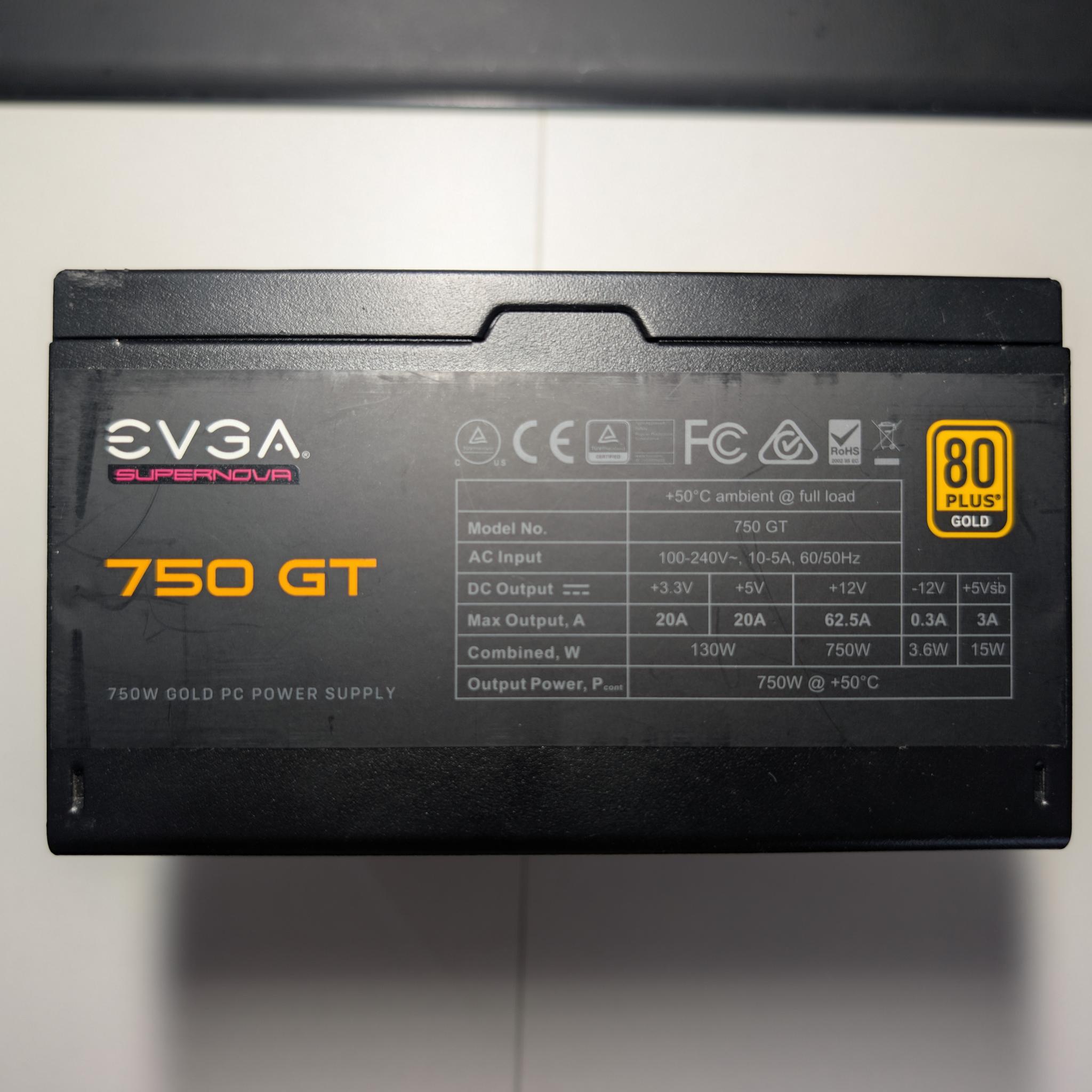 EVGA SuperNOVA 750 GT 750W 80+ Gold Fully Modular PSU