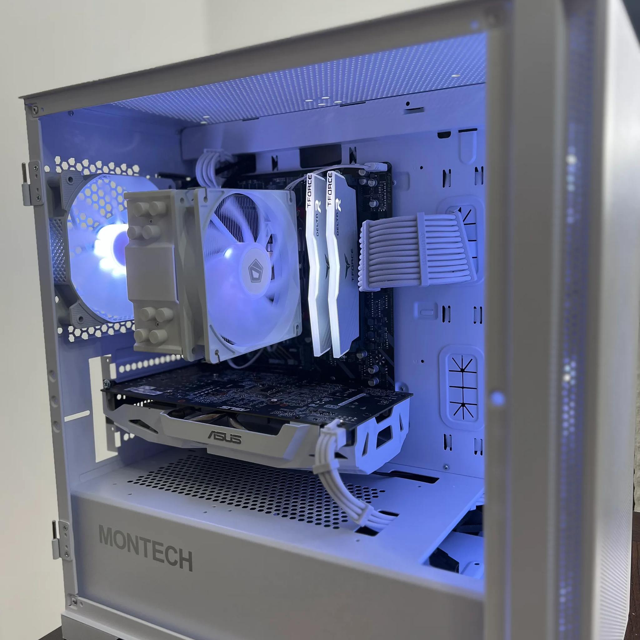 ⚪❄️ Ryzen 5 3600 | GTX 1060 6GB 🧊| 16GB Ram 🧊| 512GB Gen4 NVME ❄️Custom White PC ⚪