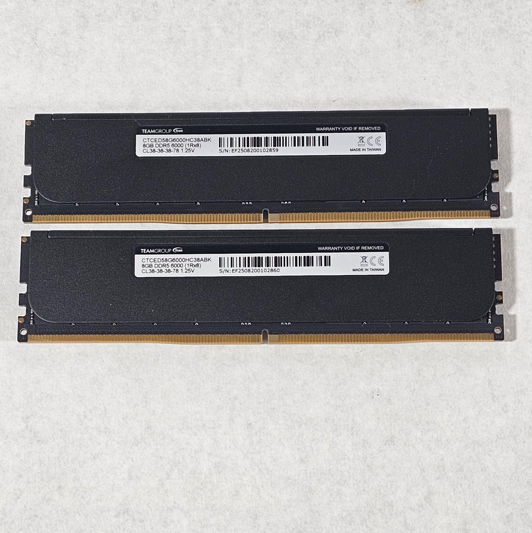 16GB DDR5 (2x8GB) CL38 6000MT/s TC T-Create
