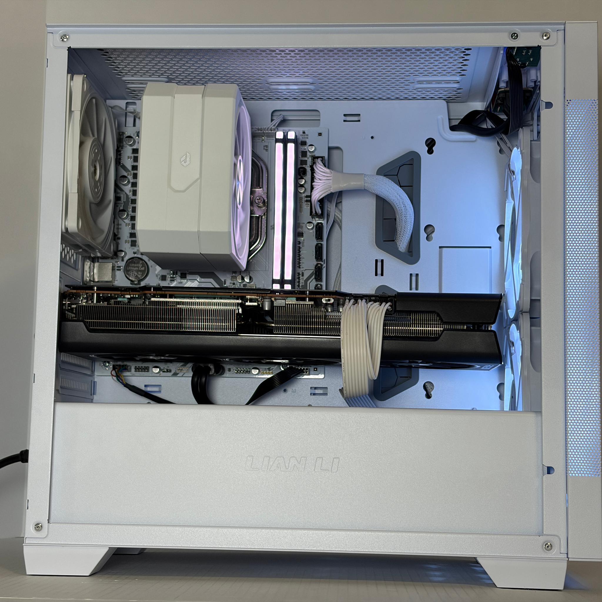 🔥 RX 6800 XFX + Ryzen 5 5600 White Gaming PC – 1440p Ultra Monster | 1TB NVMe | 16GB RAM