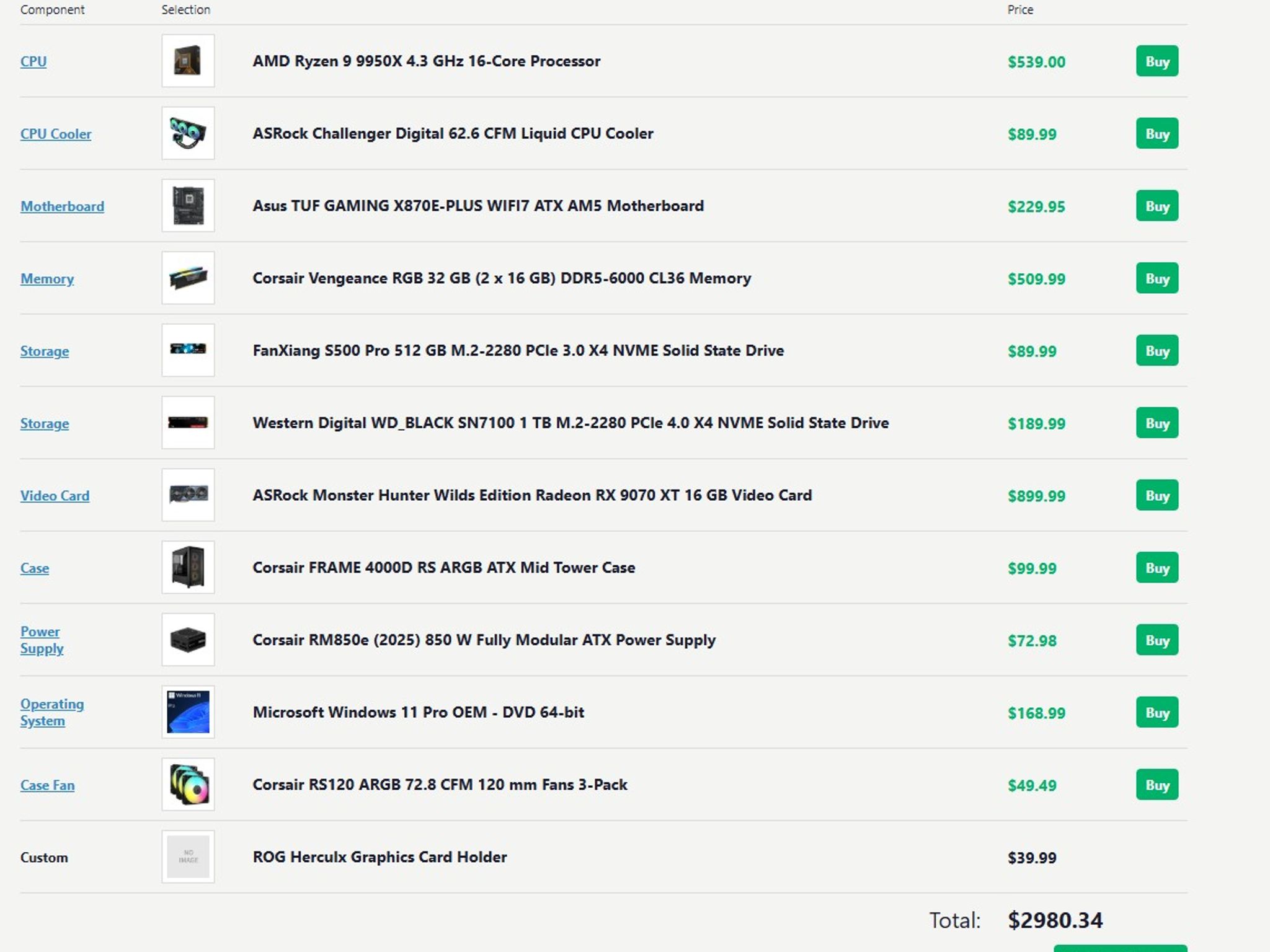 RX 9070 XT Monster Hunter Gaming PC | Ryzen 9 9950X | 32GB DDR5 | 1.5TB NVMe