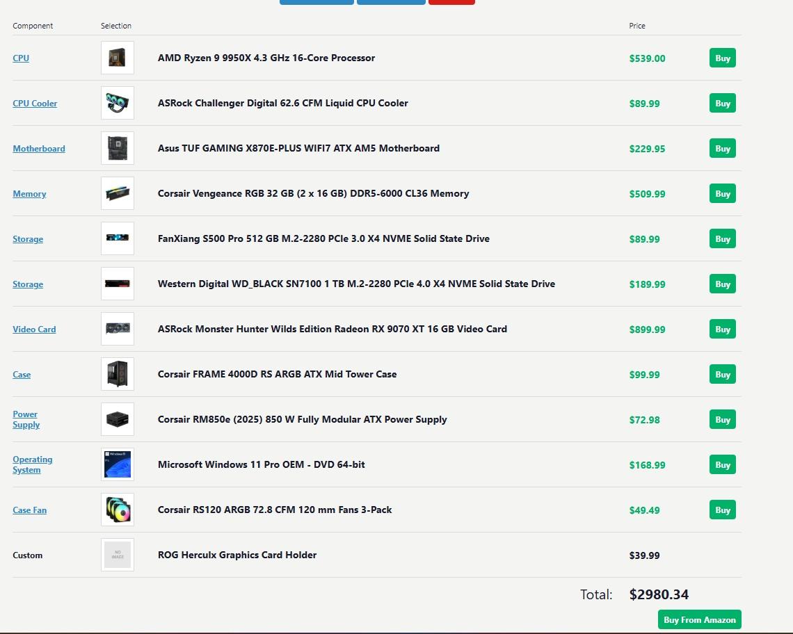 RX 9070 XT Monster Hunter Gaming PC | Ryzen 9 9950X | 32GB DDR5 | 1.5TB NVMe