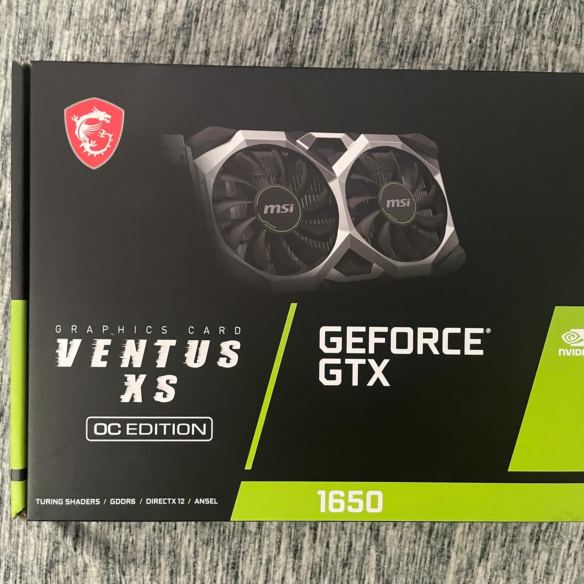 Budget gpu MSI Geforce GTX 1650 OC Ventus XS