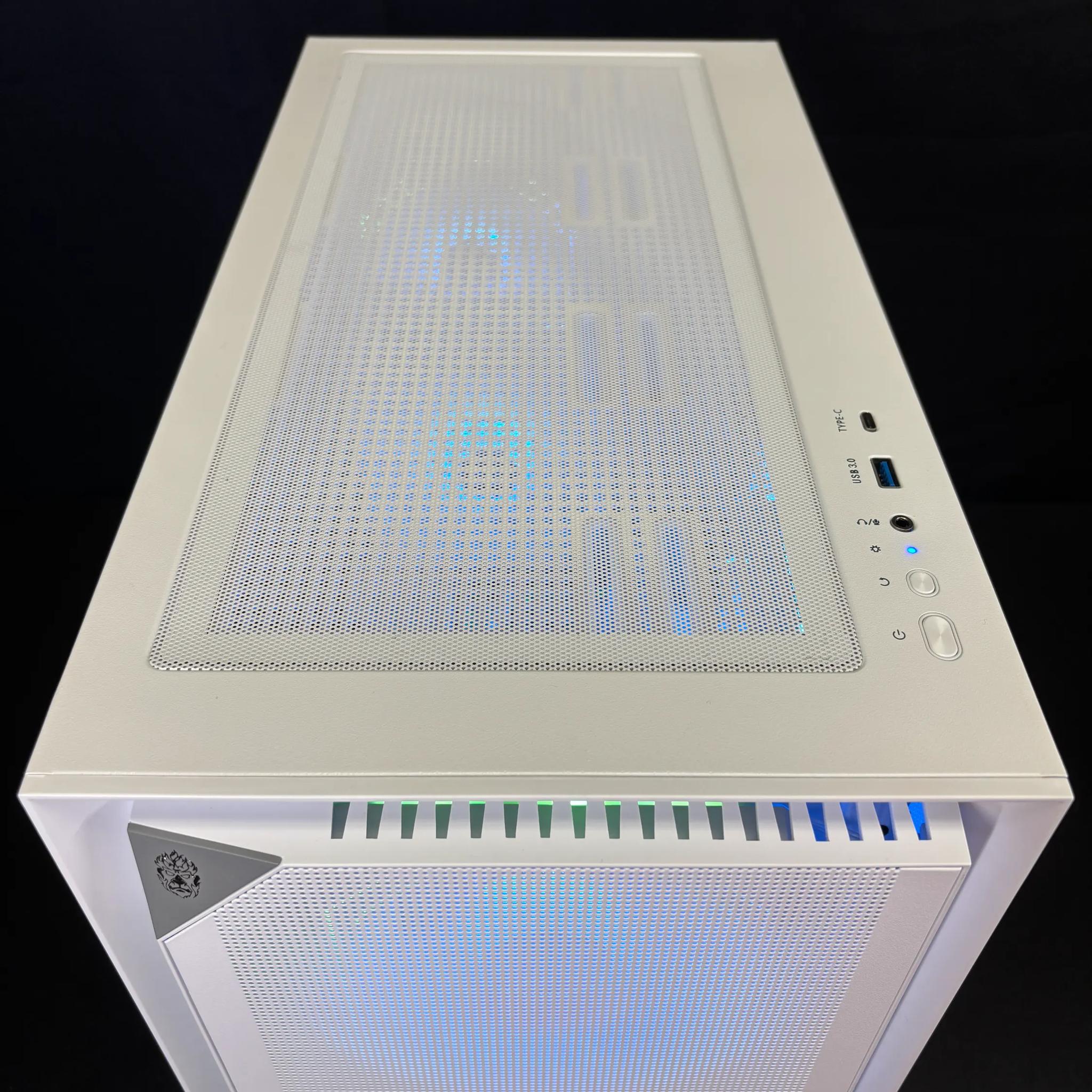 Monkape White Edition | i5-12400F | RTX 4060 White | 16GB DDR5 | 512GB NVMe | RGB Gaming Desktop