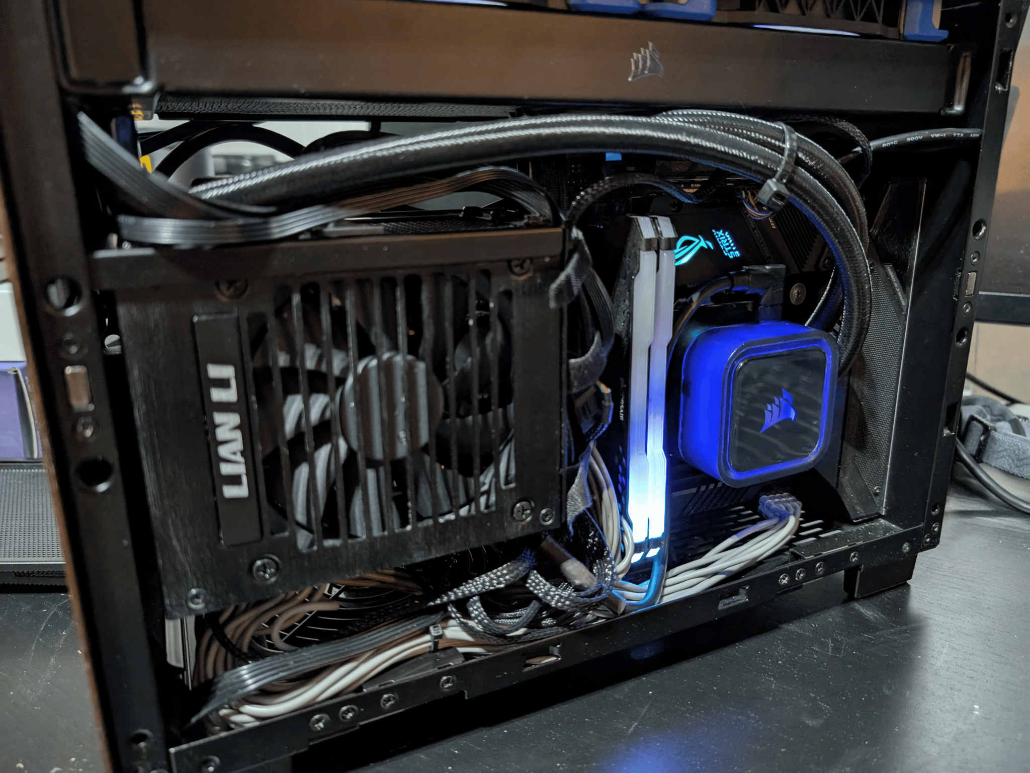 Cozy Wood Mini ITX SFF RGB PC- Intel i5 11600K | Arc B570 GPU | 32GB RAM | 1TB SSD | Liquid Cooled