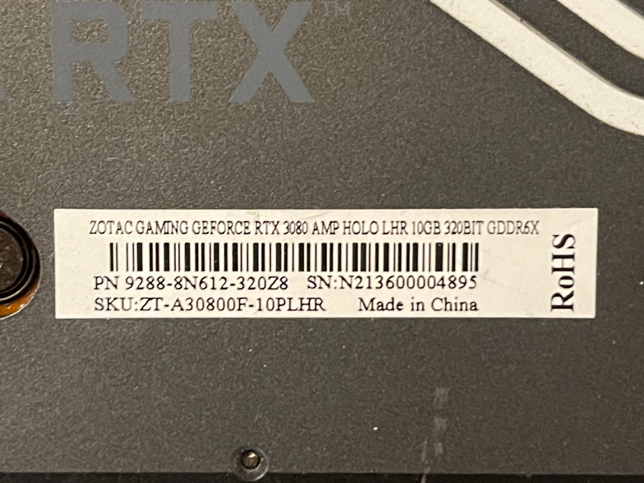 ZOTAC GAMING AMP Holo GeForce RTX 3080 10GB