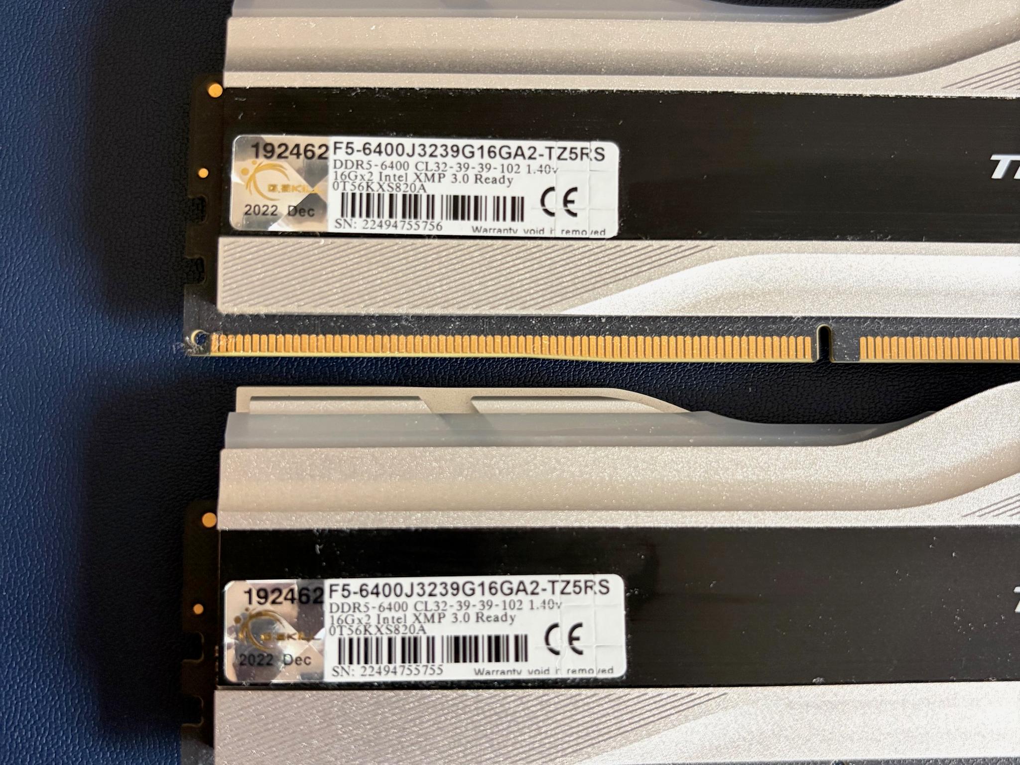 32GB (2 x 16GB) Trident Z5 RGB 6400mhz DDR5