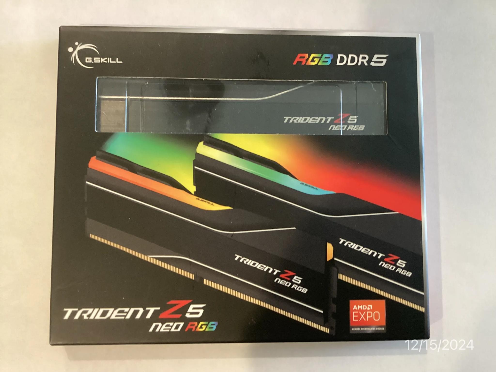 ++ New in Factory Sealed Box ++ G.Skill Trident Z5 Neo RGB DDR5 6000 RAM