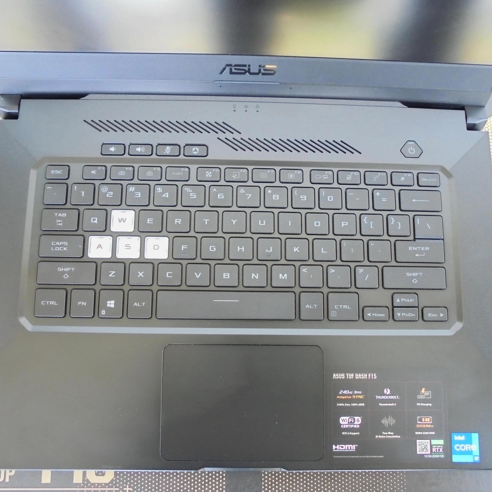ASUS TUF Dash F15 Gaming Laptop 15.6in. 240Hz RTX 3070 Core i7 11370H 16GB DDR4 1TB SSD WIFI6