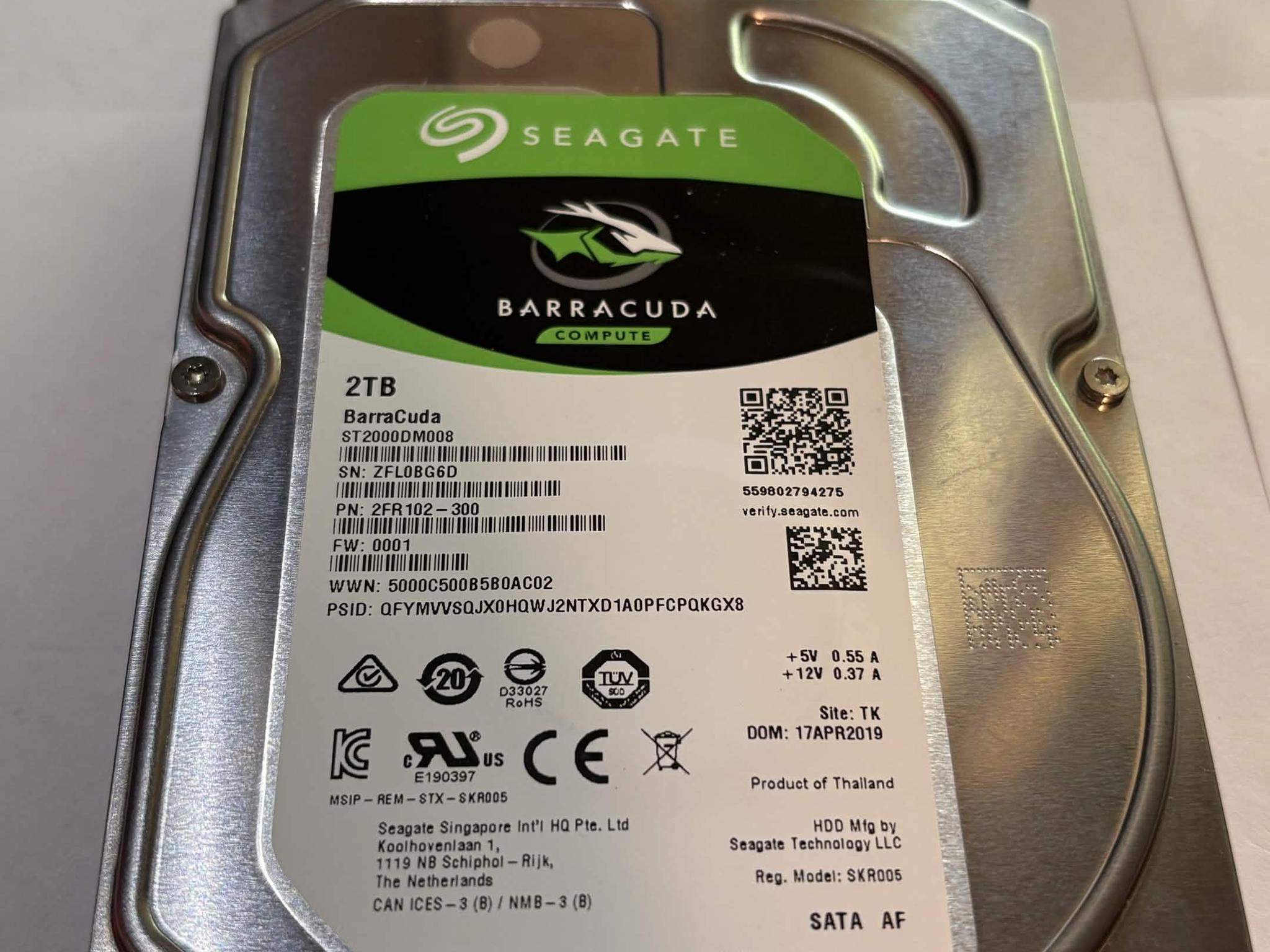 💾 Seagate Barracuda 2TB 7200RPM SATA Hard Drive