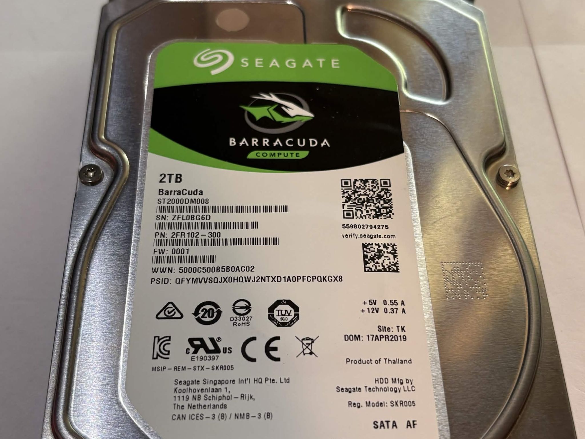 💾 Seagate Barracuda 2TB 7200RPM SATA Hard Drive
