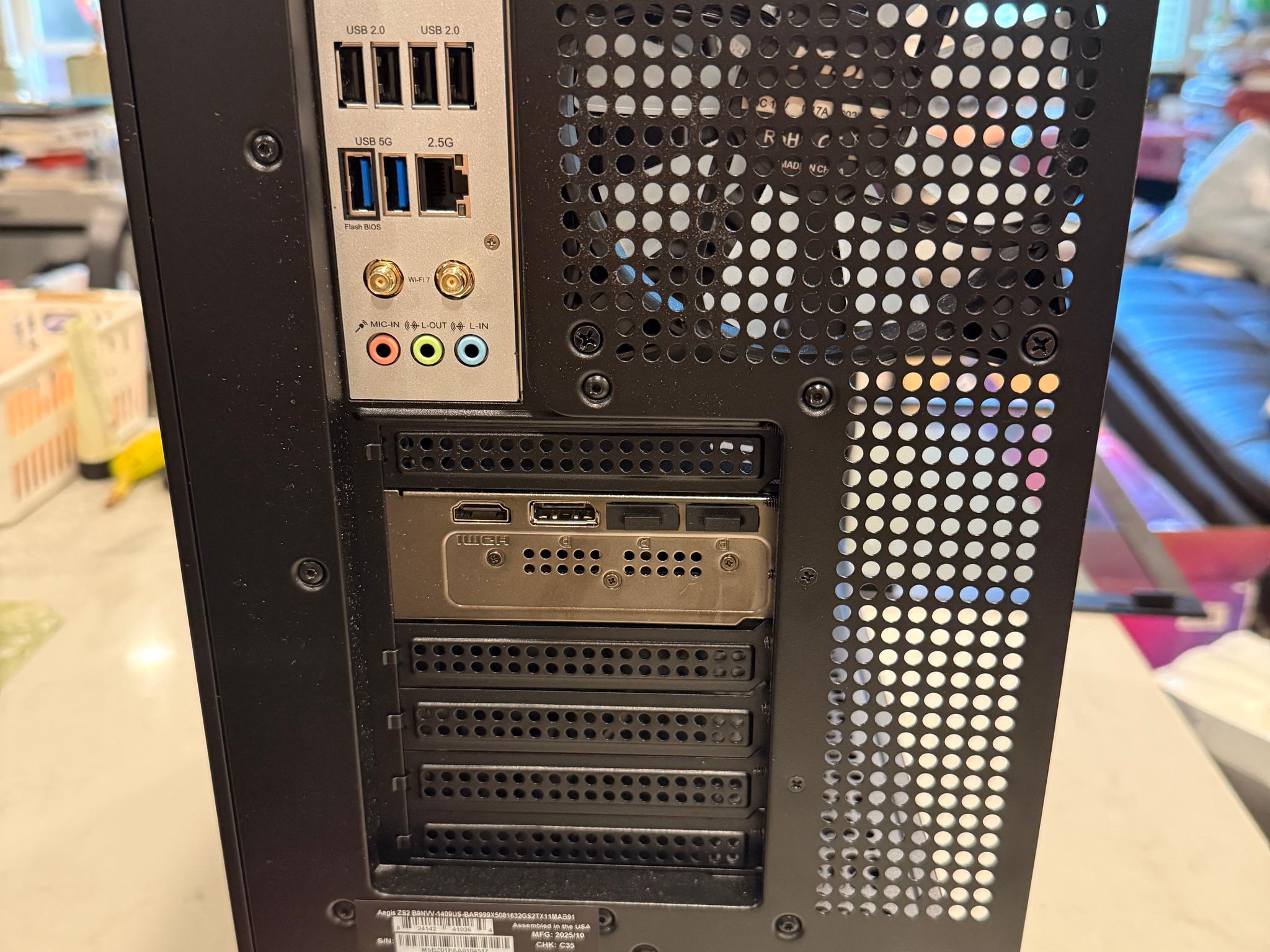 MSI Aegis Gaming Desktop - AMD Ryzen 9 9900X - GeForce RTX 5080 - Windows 11 Home - 32GB RAM - 2TB S