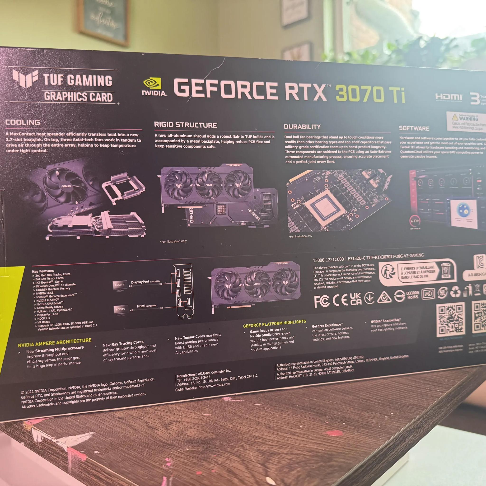 Brand New ASUS TUF RTX 3070 Ti – Sealed, Never Used
