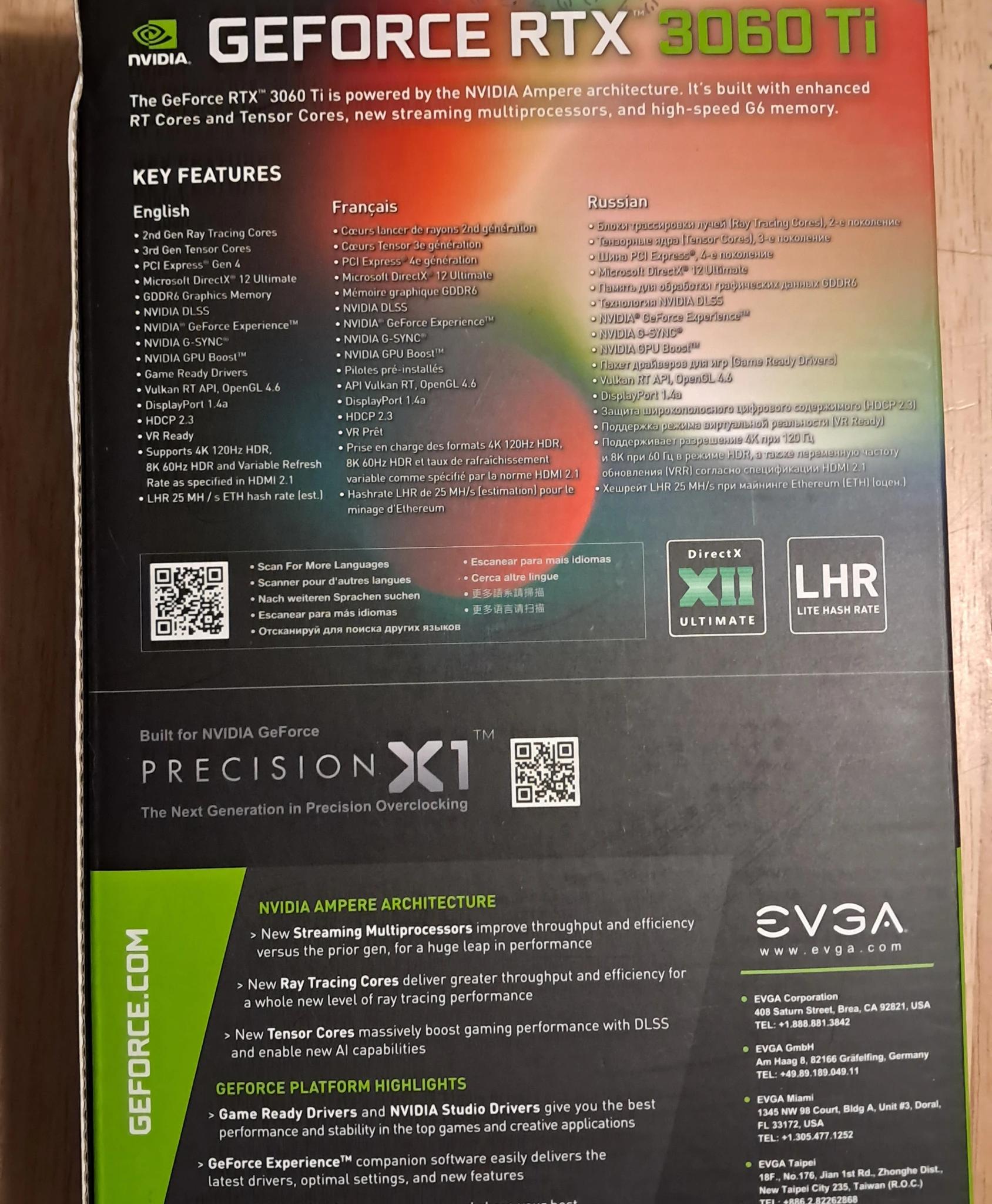 EVGA Geforce RTX 3060 Ti XC