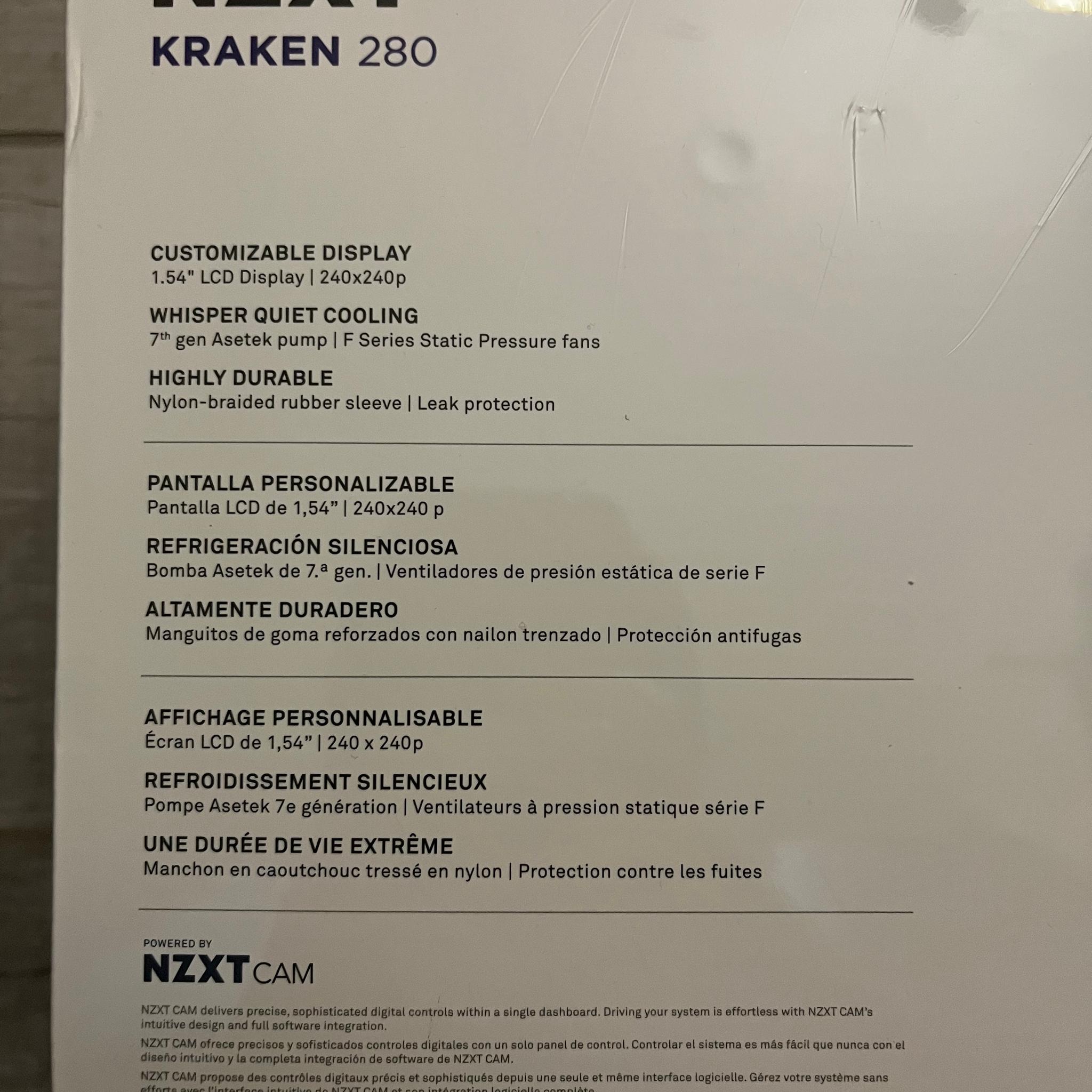 Brand New NZXT Kraken 280 LCD AIO black