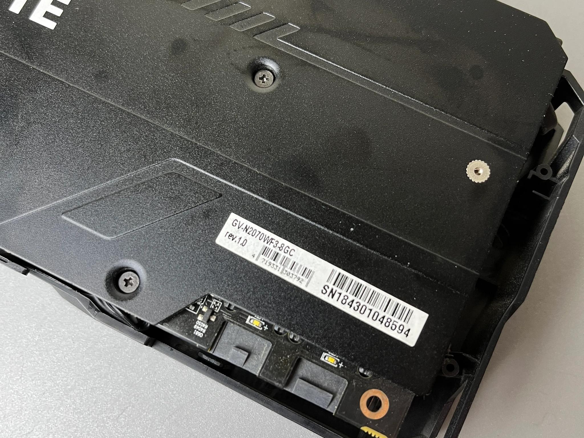 Gigabyte RTX 2070 WINDFORCE 3 fans 8G